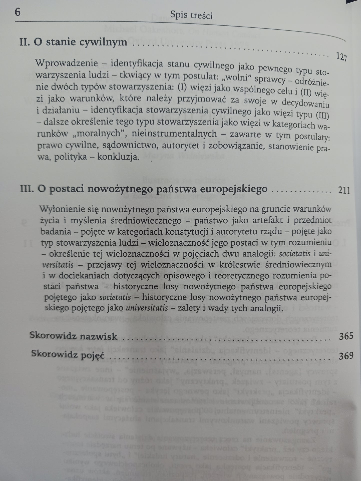 O postępowaniu człowieka Michael Oakeshott
