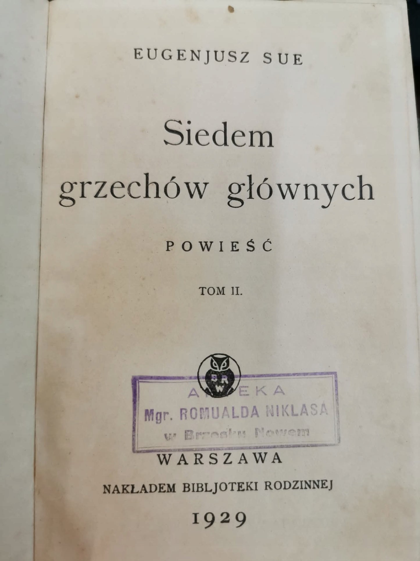 Zestaw 11 książek Eugeniusza Sue [1929]