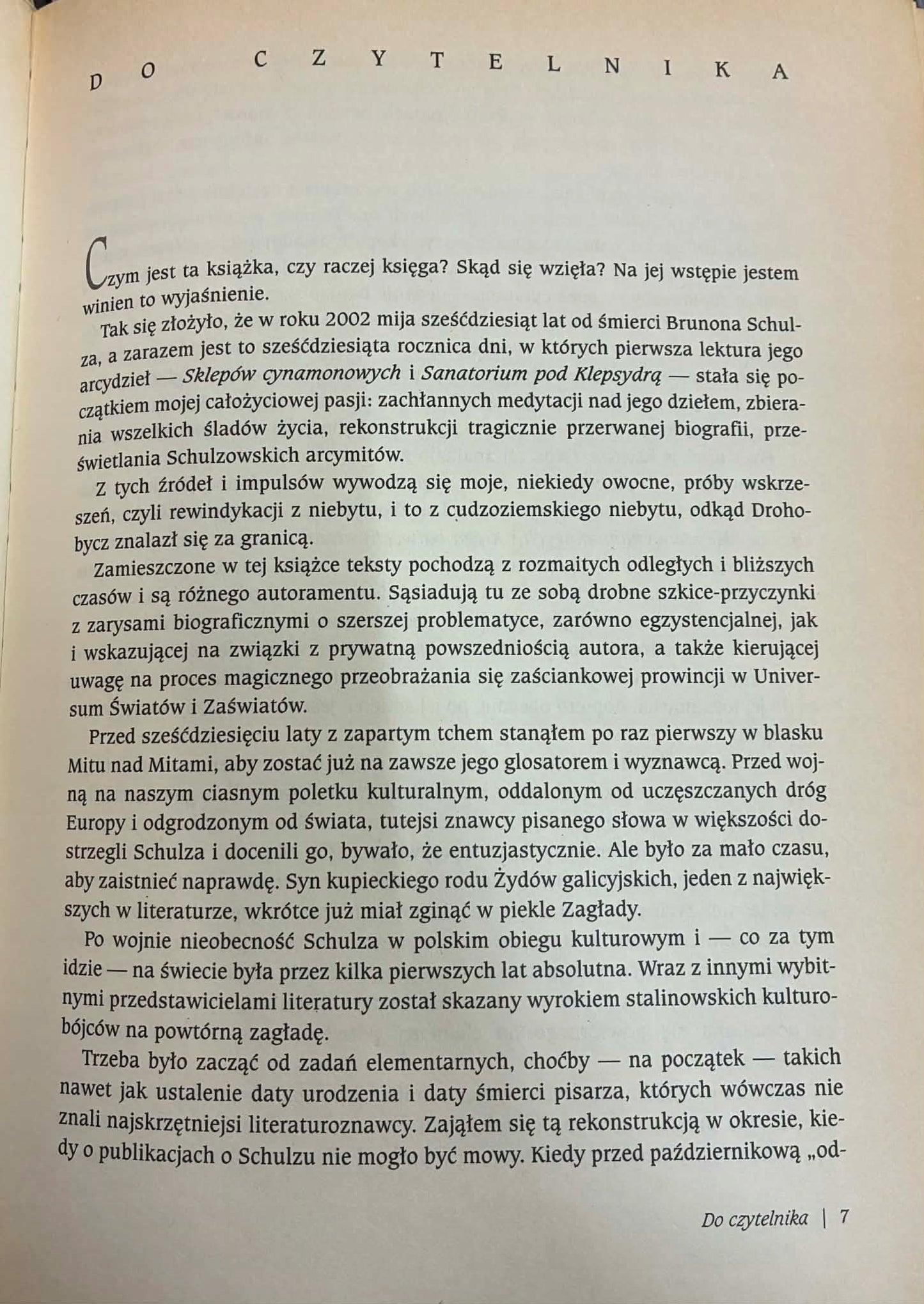 Jerzy Ficowski Regiony wielkiej herezji i okolice Bruno Schulz