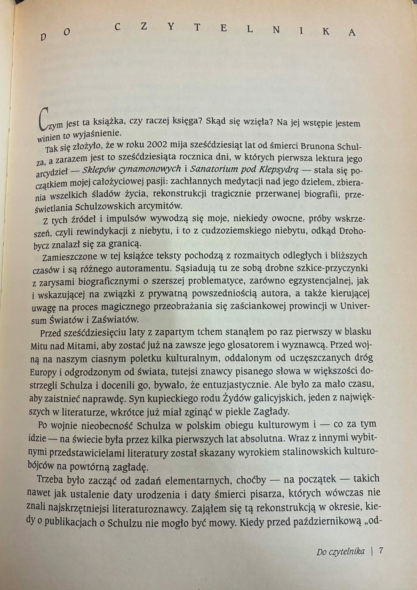 Jerzy Ficowski Regiony wielkiej herezji i okolice Bruno Schulz