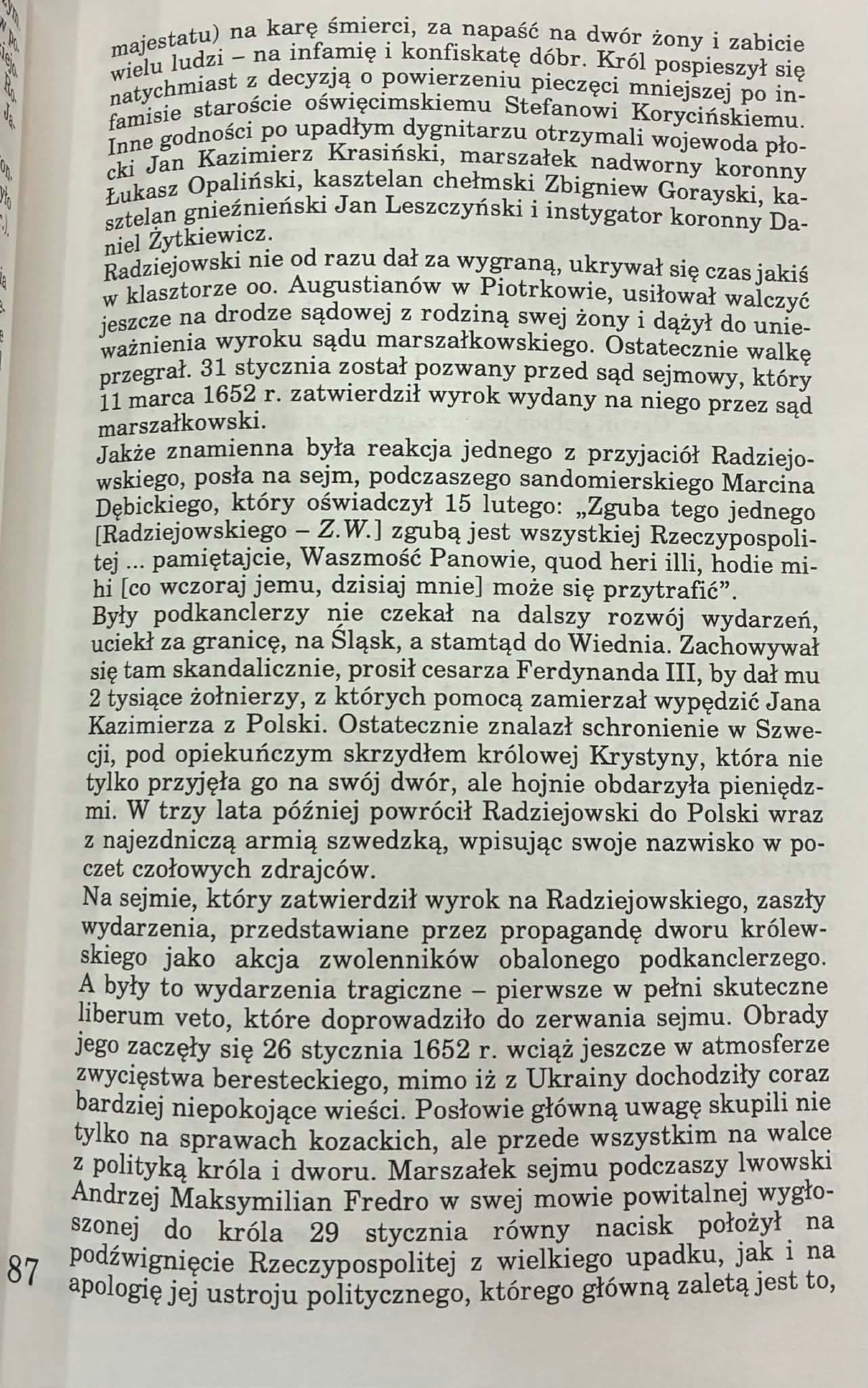 Jan Kazimierz Waza Zbigniew Wójcik [Dedykacja]