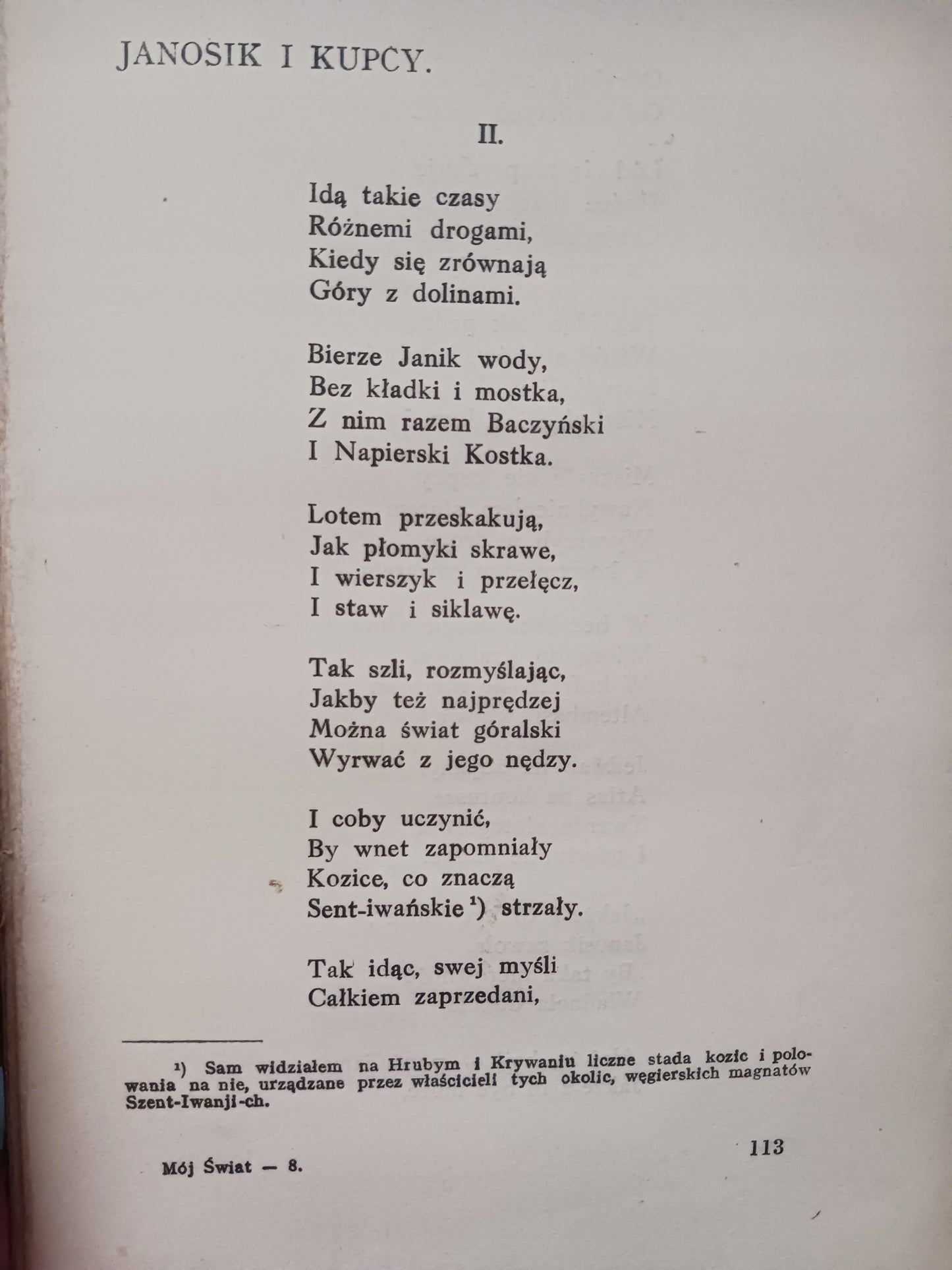 Mój świat Jan Kasprowicz [wydanie z roku 1926]