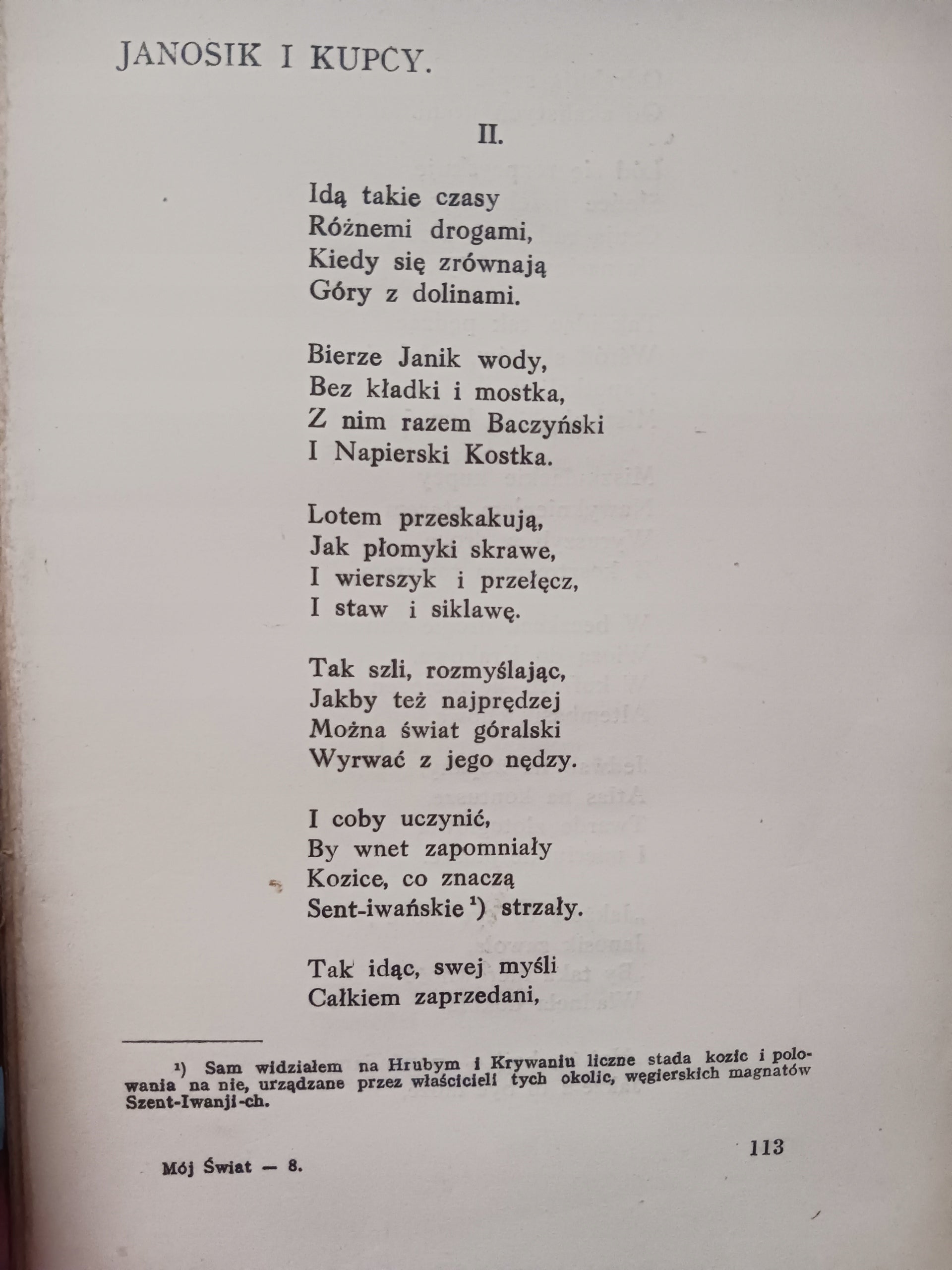 Mój świat Jan Kasprowicz [wydanie z roku 1926]