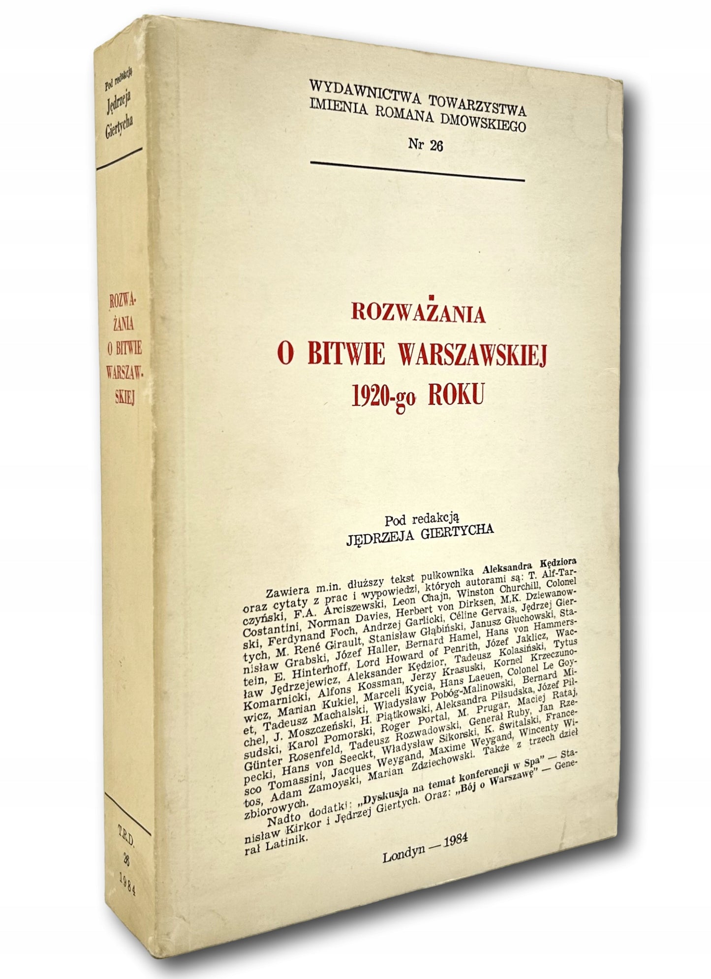 Rozważania o Bitwie Warszawskiej 1920-go roku [Londyn 1984]