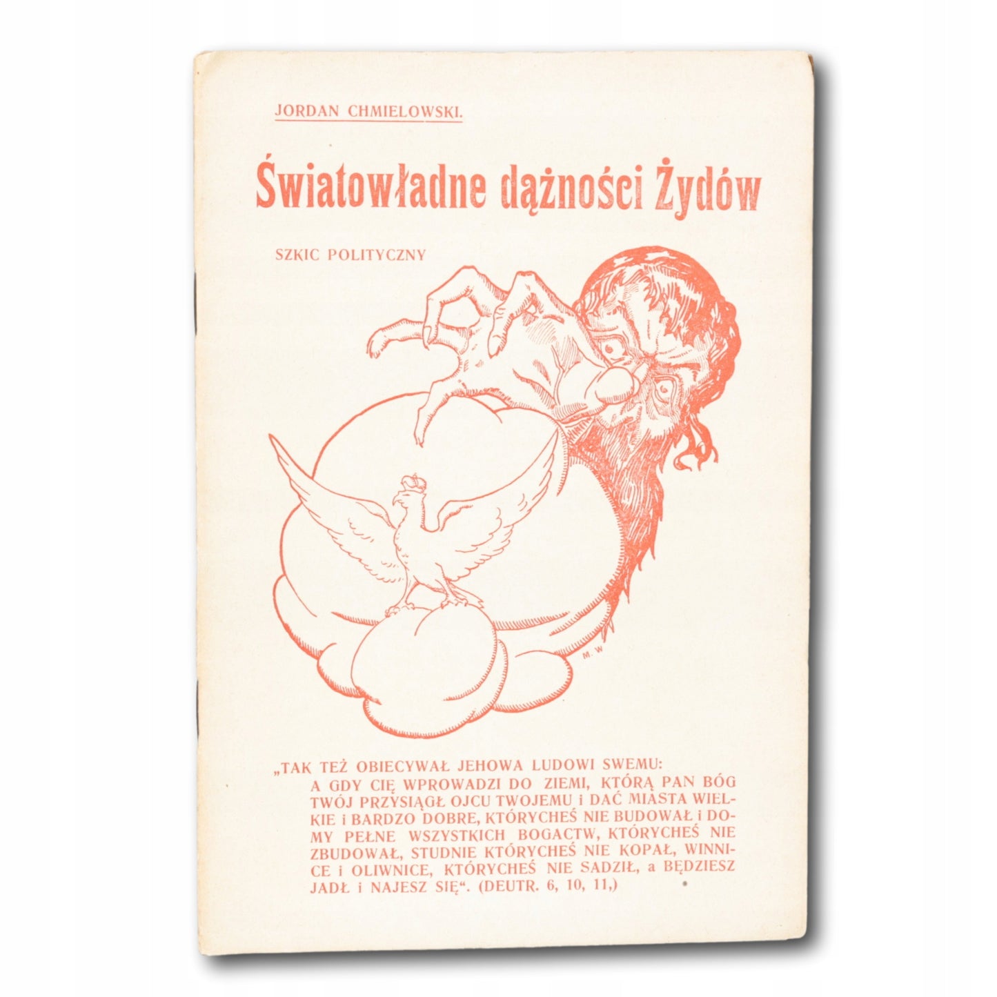 Światowładne dążności Żydów. Szkic polityczny Chmielowski Jordan [1921]