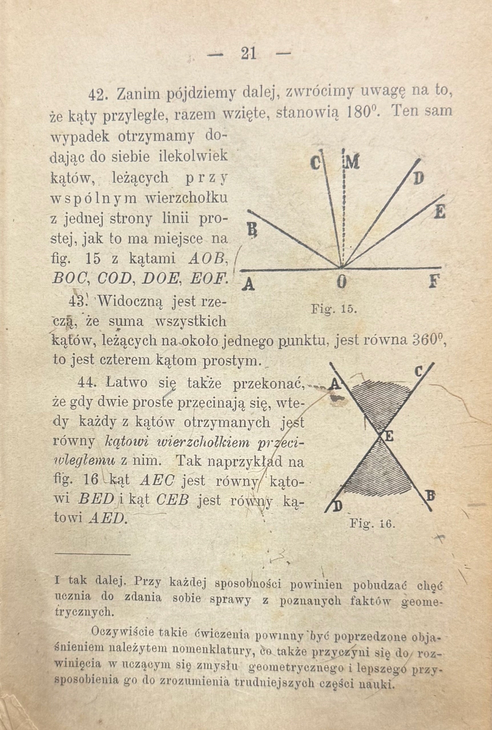 Pierwsze początki geometryi Aureliano Faifofer [1897] [unikat]