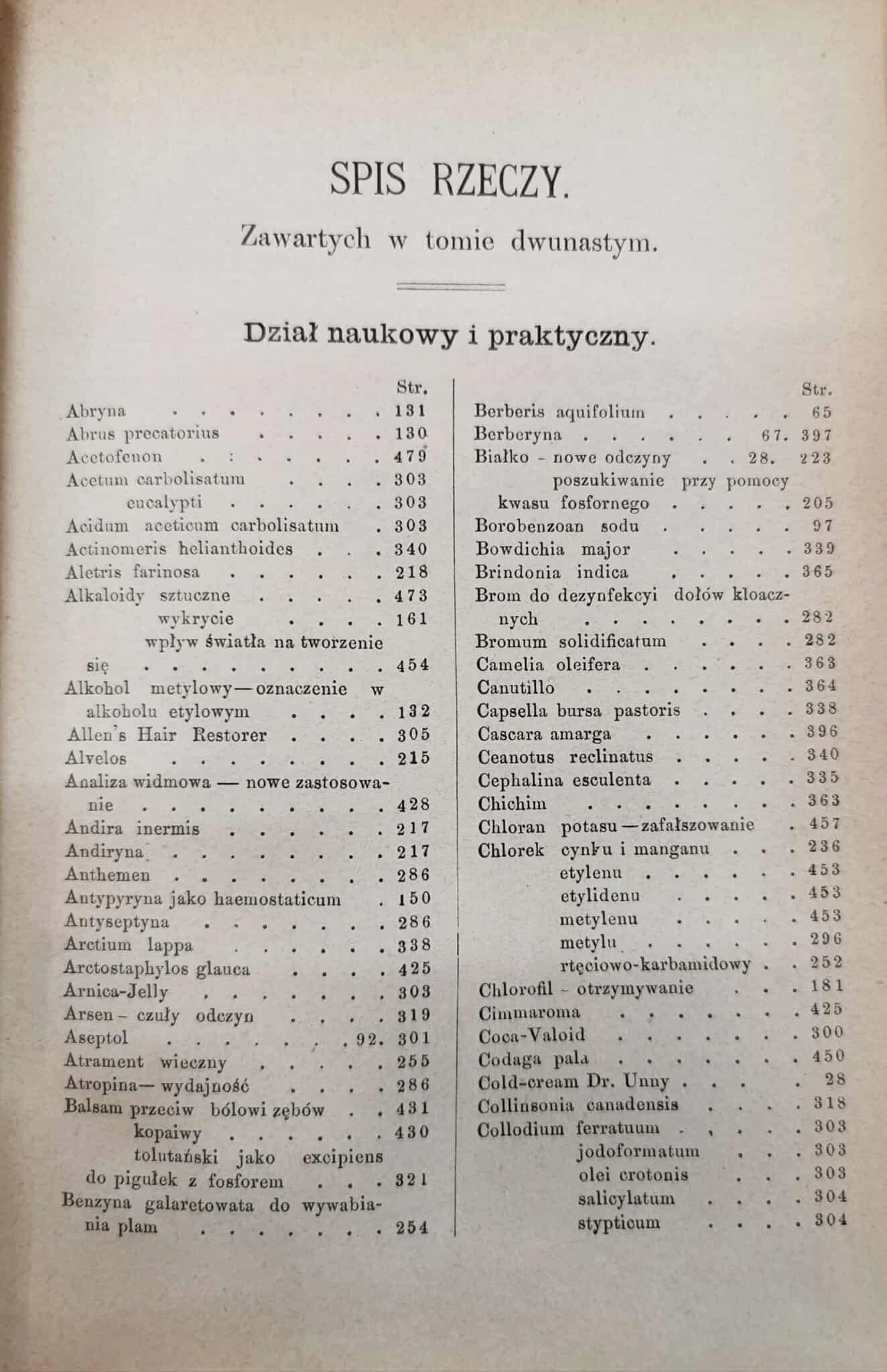 Wiadomości farmaceutyczne. Dwutygodnik, t. XII [1885]