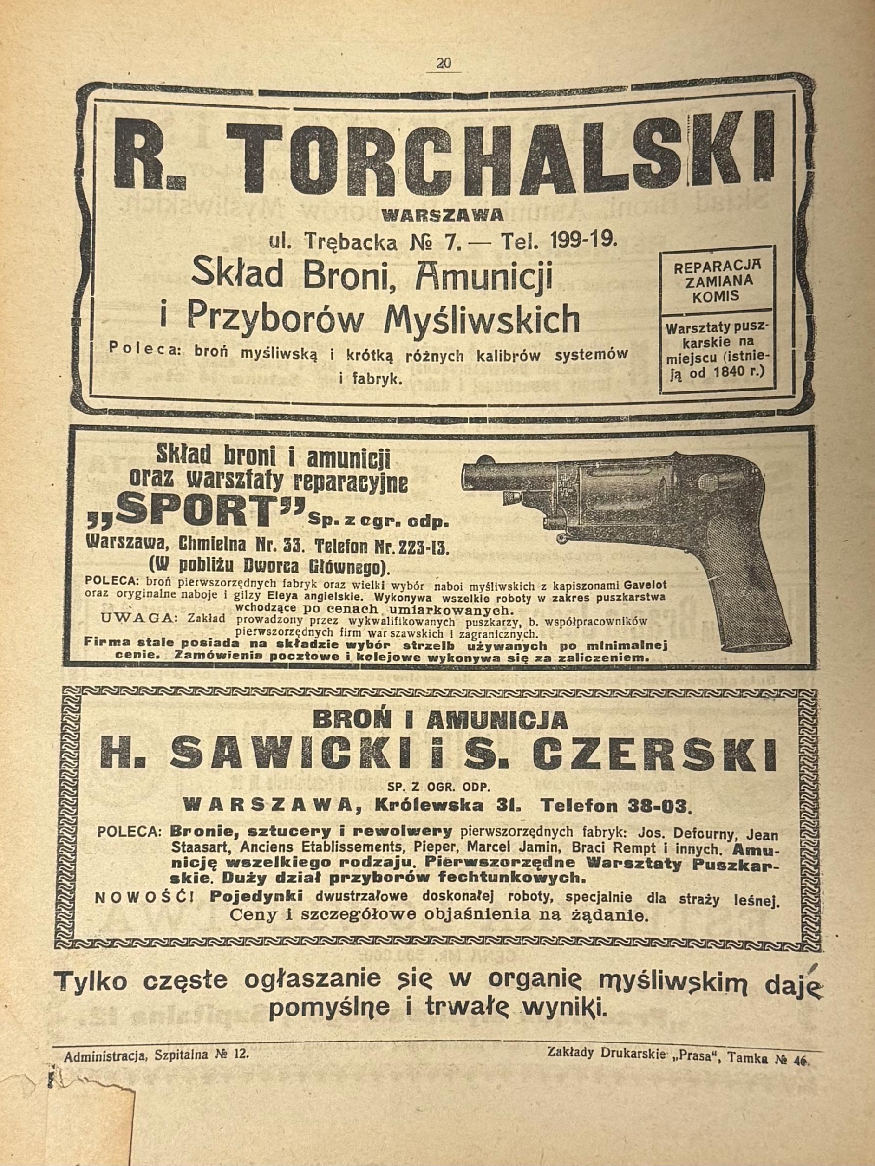 Przegląd Myśliwski i Łowiectwo Polskie [1924][z. 1-20][rzadkie]