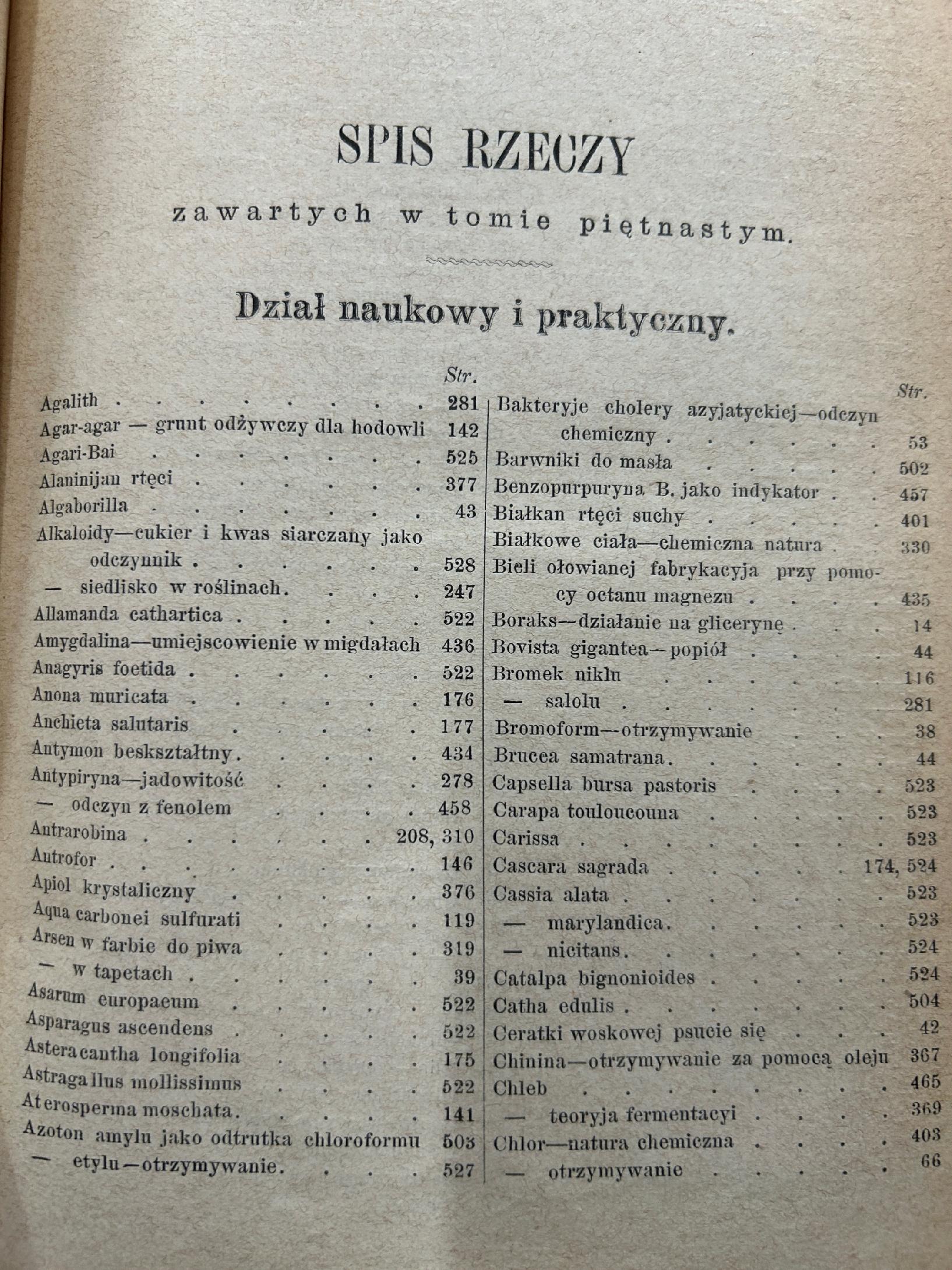 Wiadomości farmaceutyczne Tom XV - red. przez Kazimierza Wendę [1888 r.]