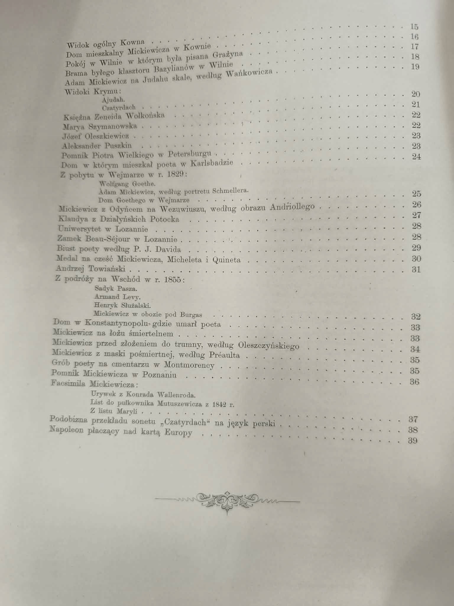 Album pamiątkowe Adama Mickiewicza, wydał Władysław Piast