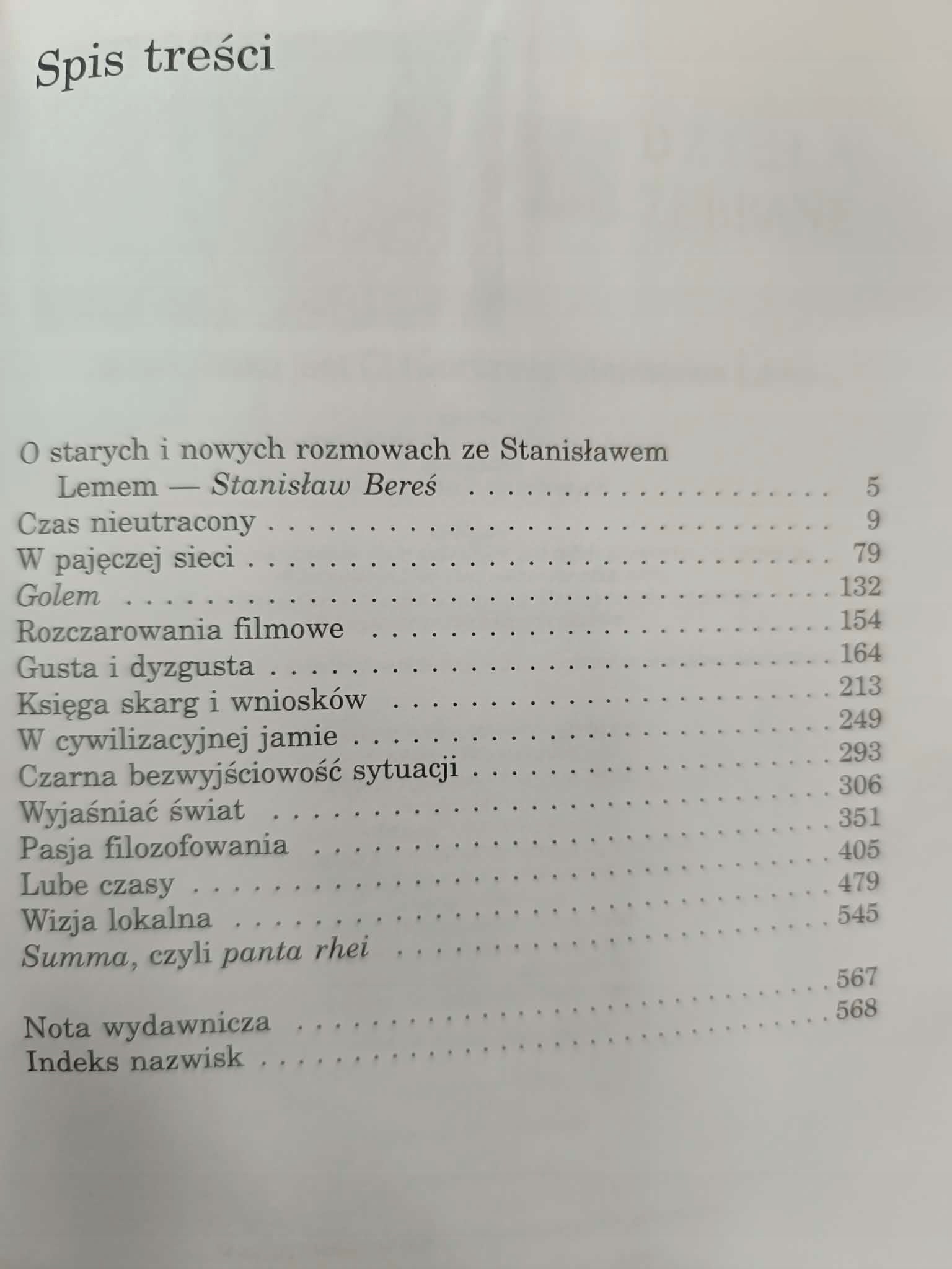 Tako rzecze... Lem, Stanisław Bereś, Stanisław Lem