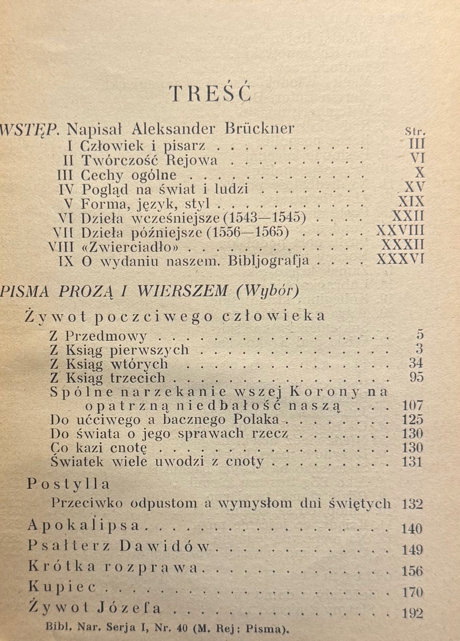 Pisma prozą i wierszem Mikołaj Rej [1926][BN]