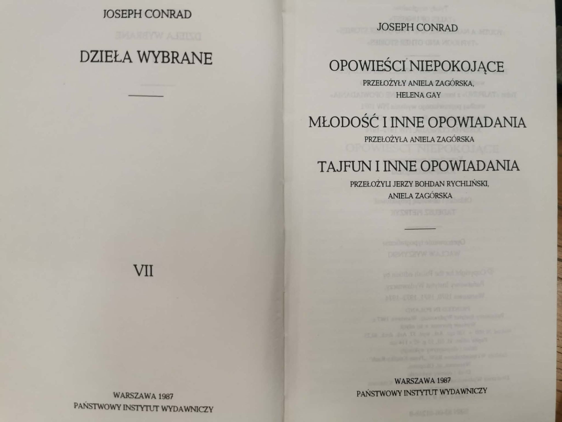 Dzieła Wybrane t. I-VIII, Joseph Conrad