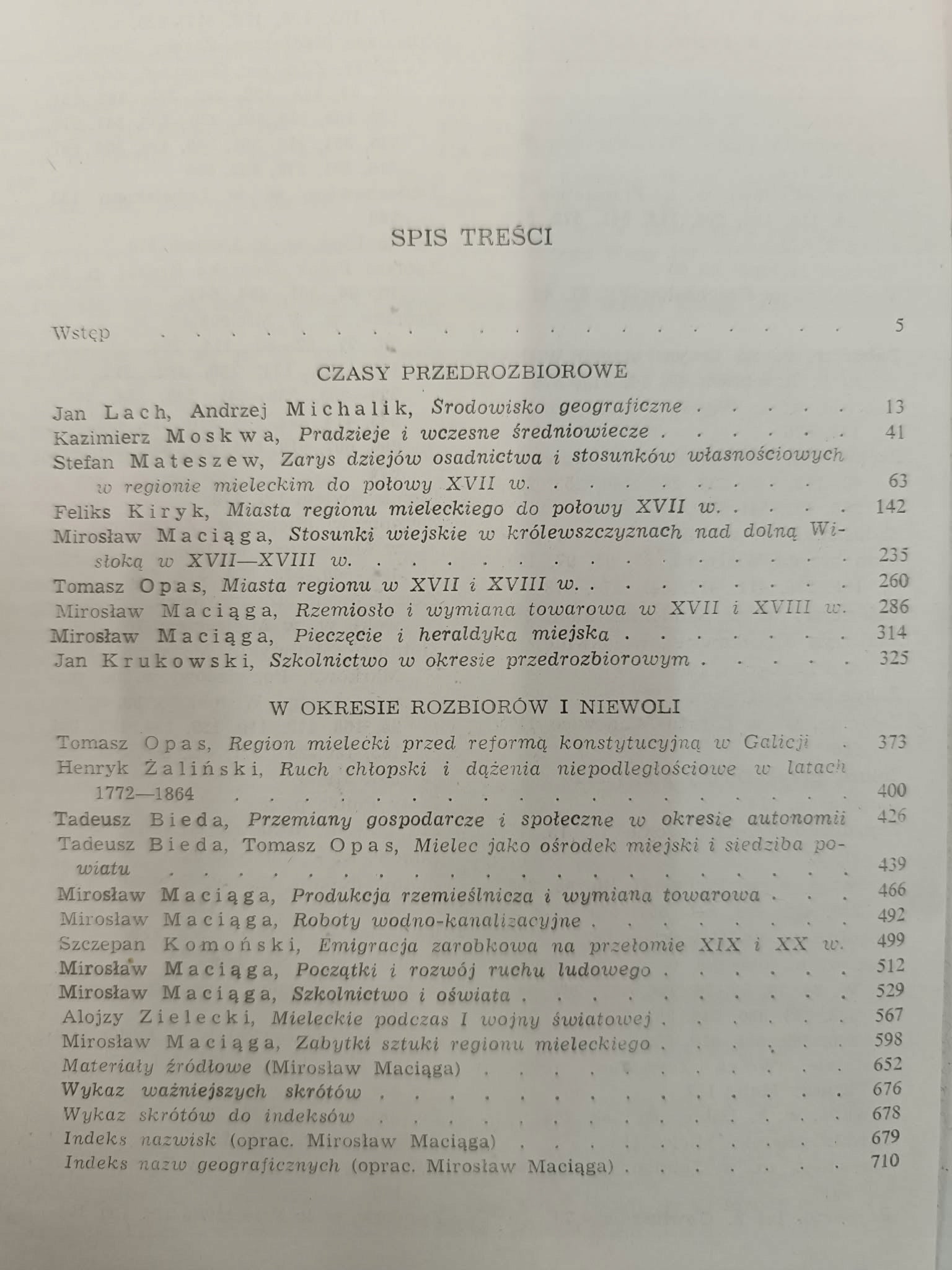 red. Feliks Kiryk Mielec T. 1 2 Dzieje miasta i regionu, Studia i materiały