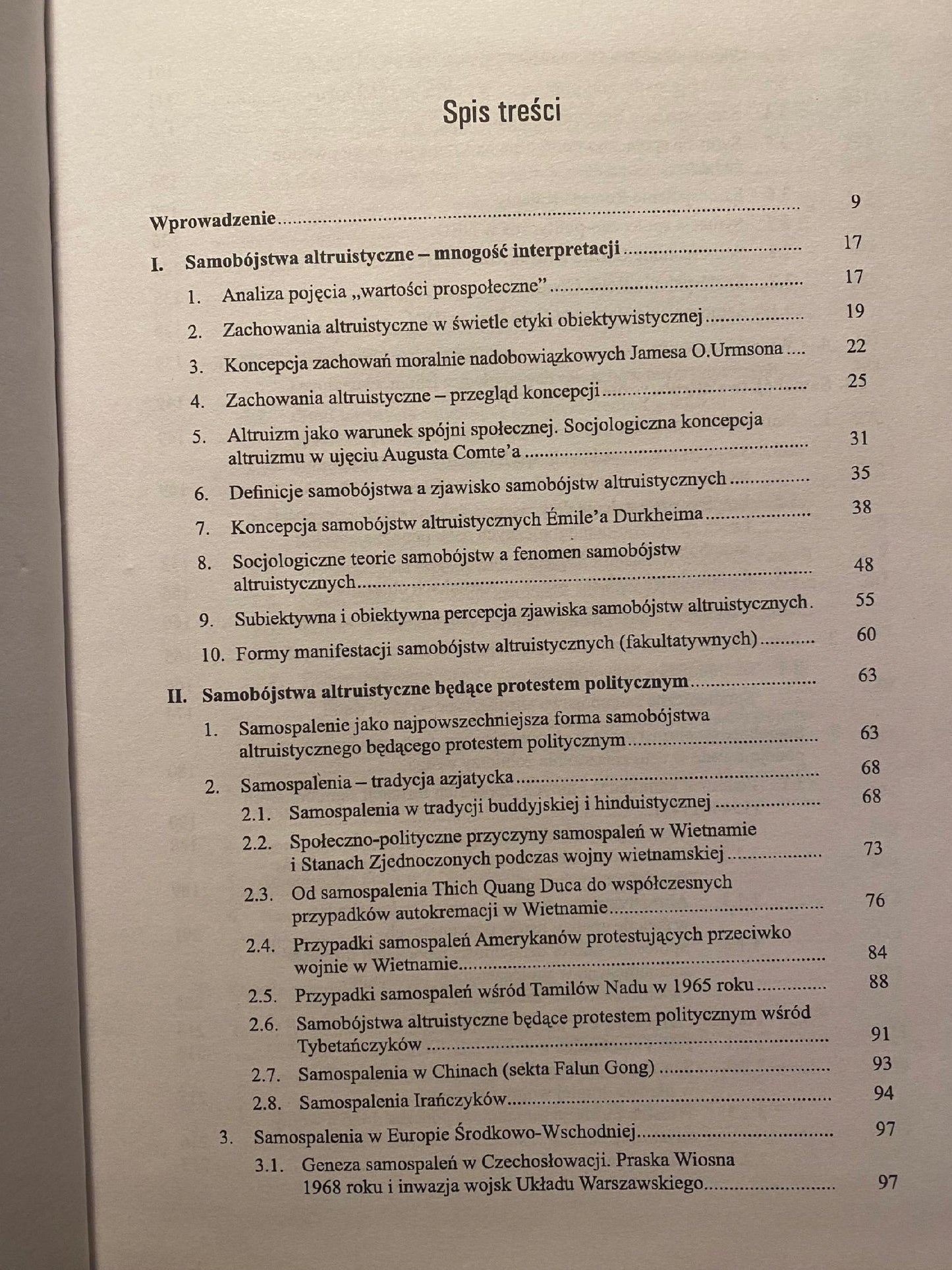 Samobójstwa altruistyczne Adam Czabański
