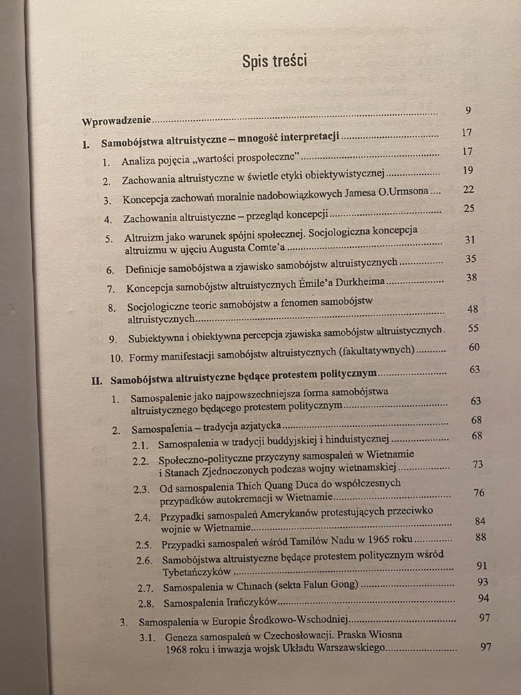 Samobójstwa altruistyczne Adam Czabański