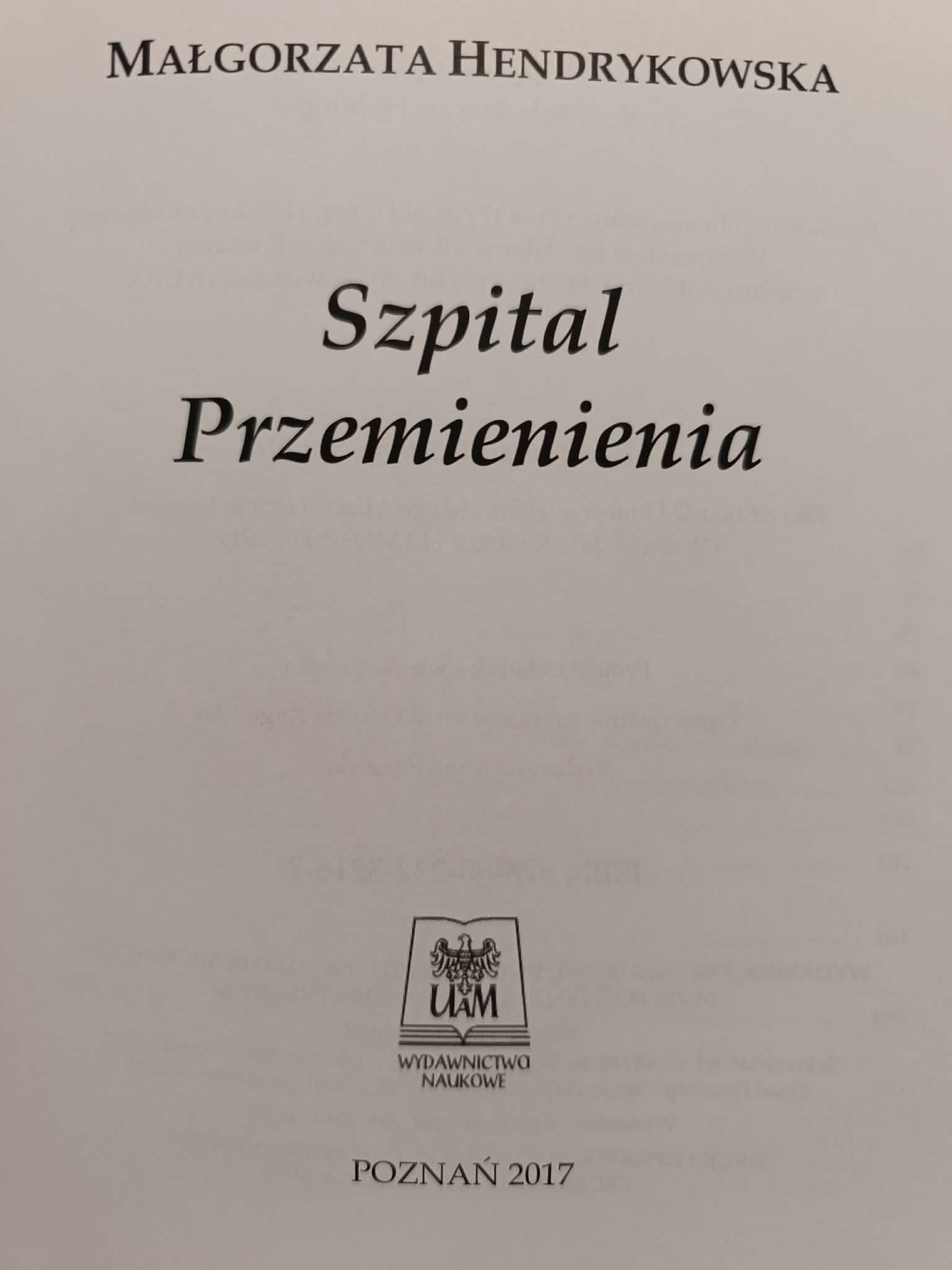 Klasyka Kina, Classics of Cinema, Szpital Przemienienia, M. Hendrykowska