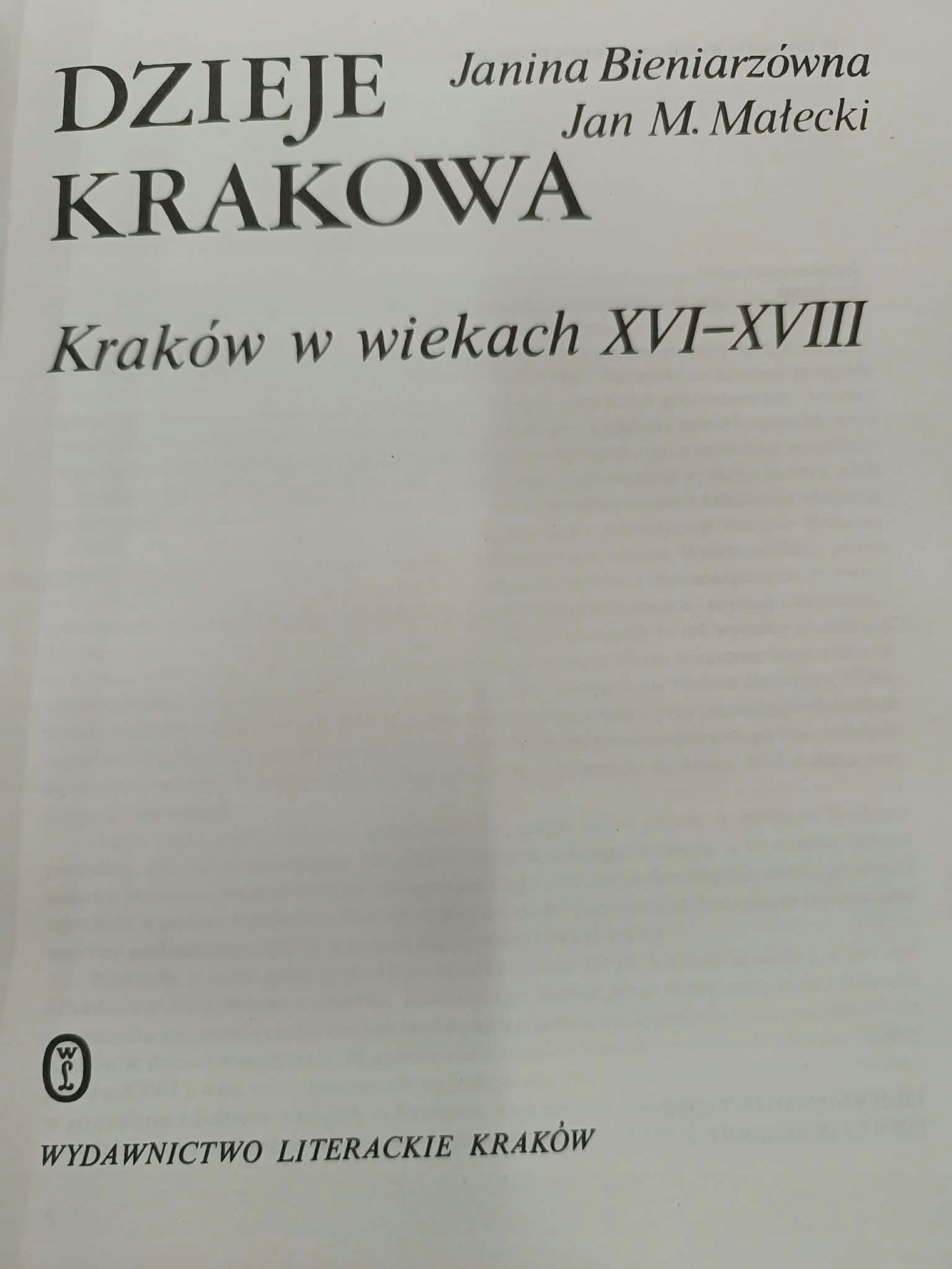 Dzieje Krakowa, T. 1-3 [Kraków do schyłku wieków średnich, Kraków w...]