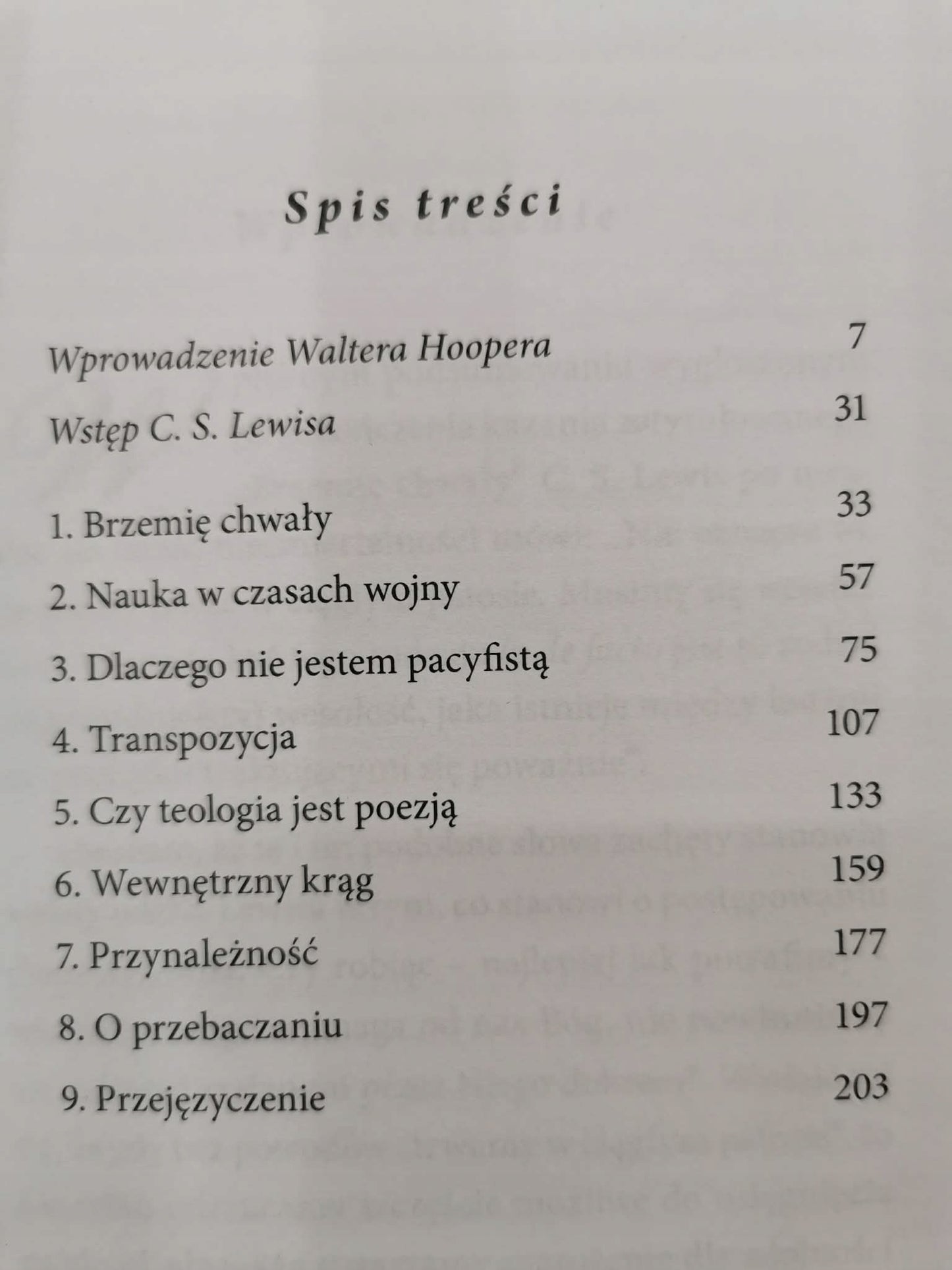Brzemię chwały, Lewis C, S