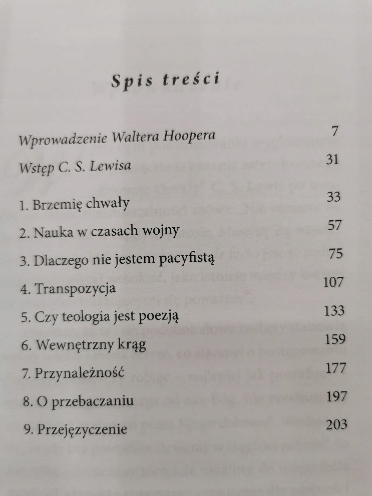 Brzemię chwały, Lewis C, S