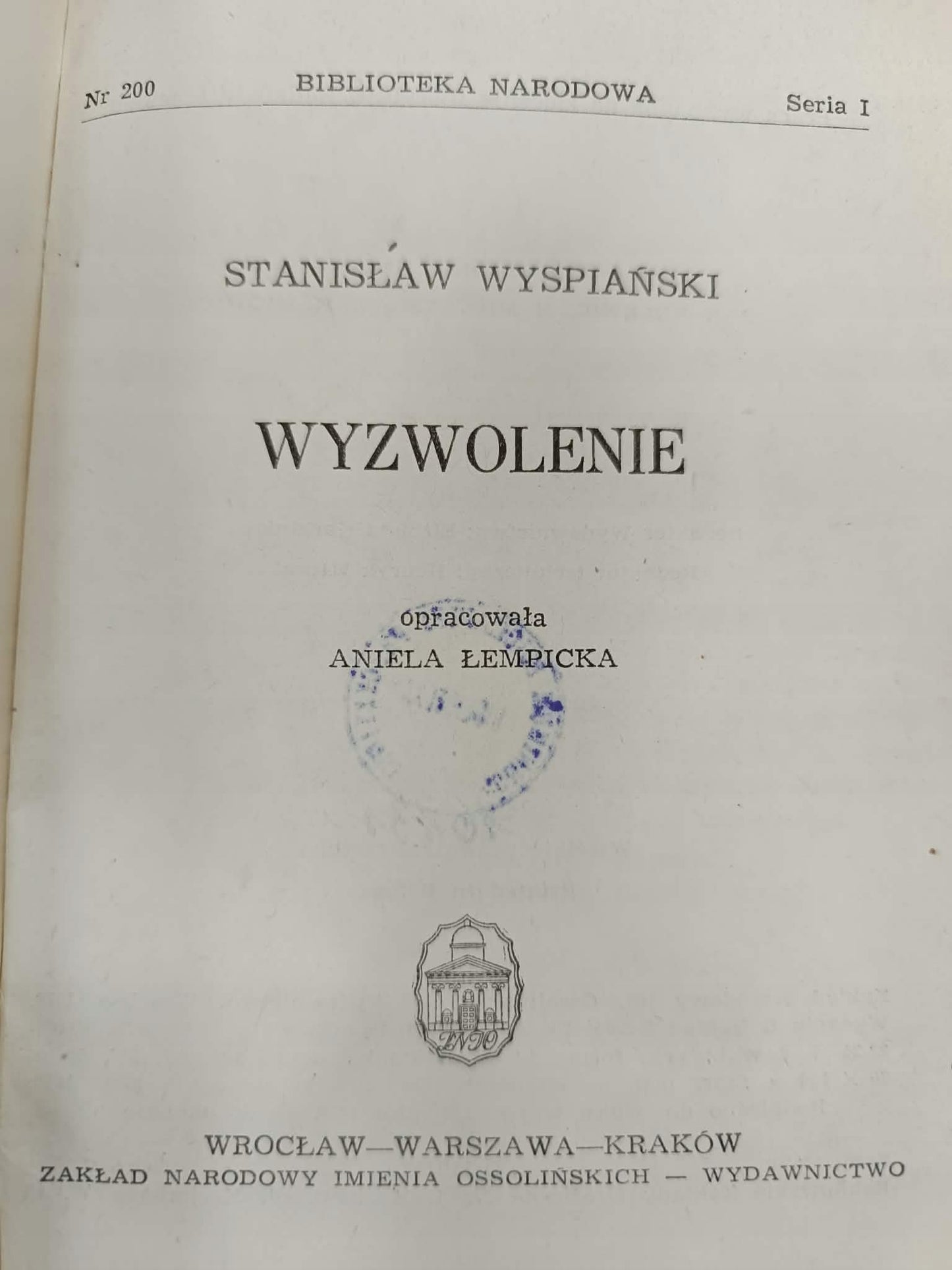 Stanisław Wyspiański, Wyzwolenie [Biblioteka Narodowa]
