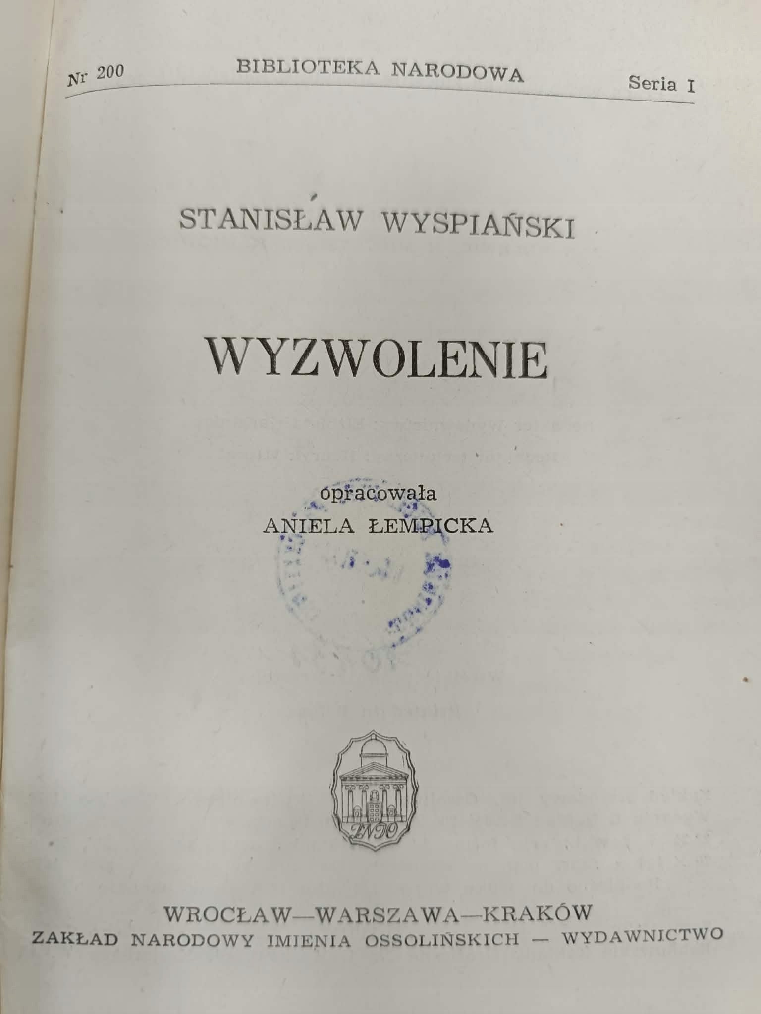 Stanisław Wyspiański, Wyzwolenie [Biblioteka Narodowa]