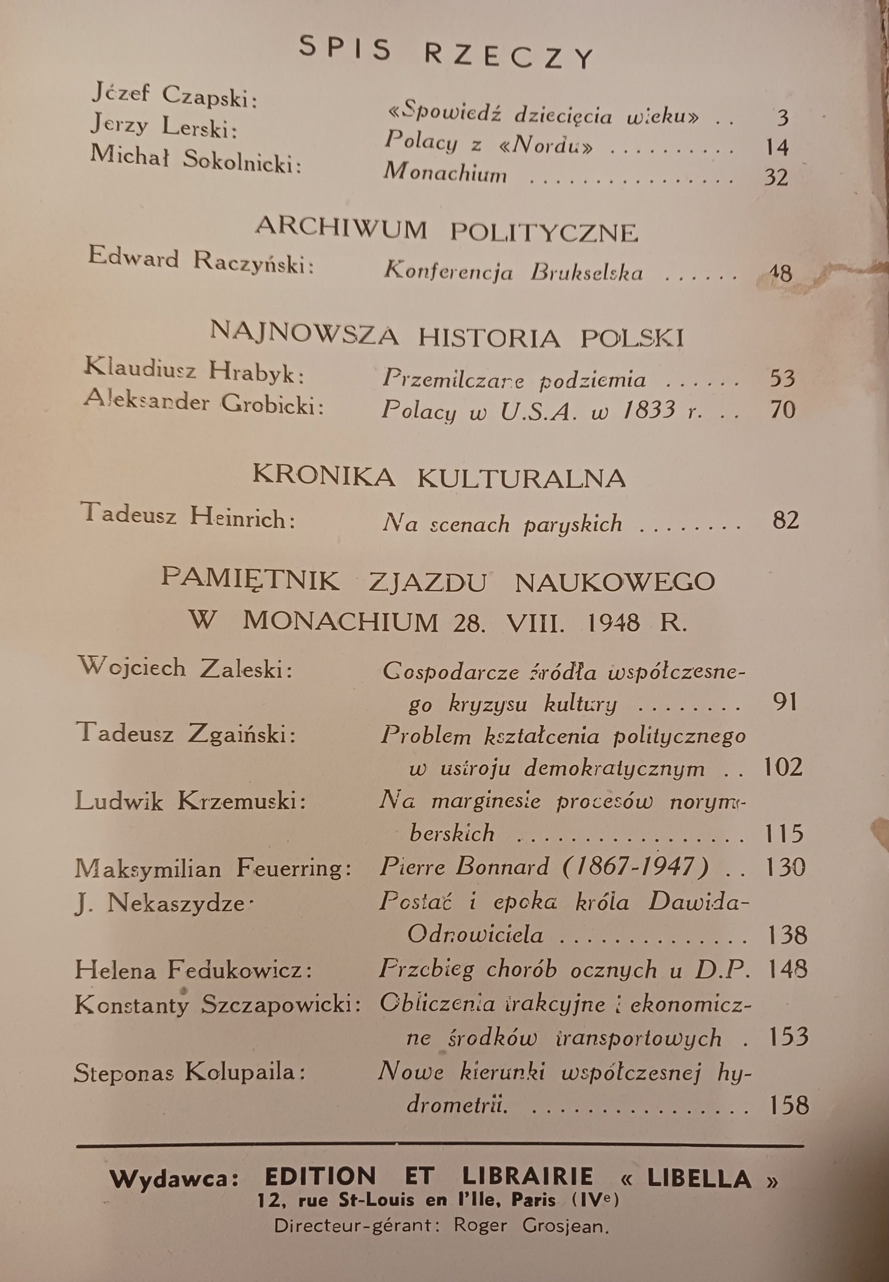 Kultura. Szkice, opowiadania, sprawozdania Nr 1/18 [Paryż 1949]