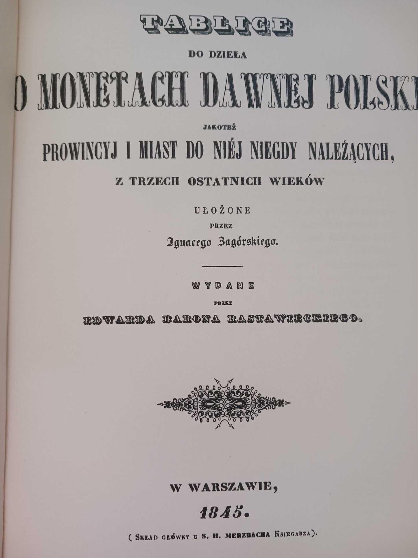 Monety dawnej Polski - tablice Ignacy Zagórski