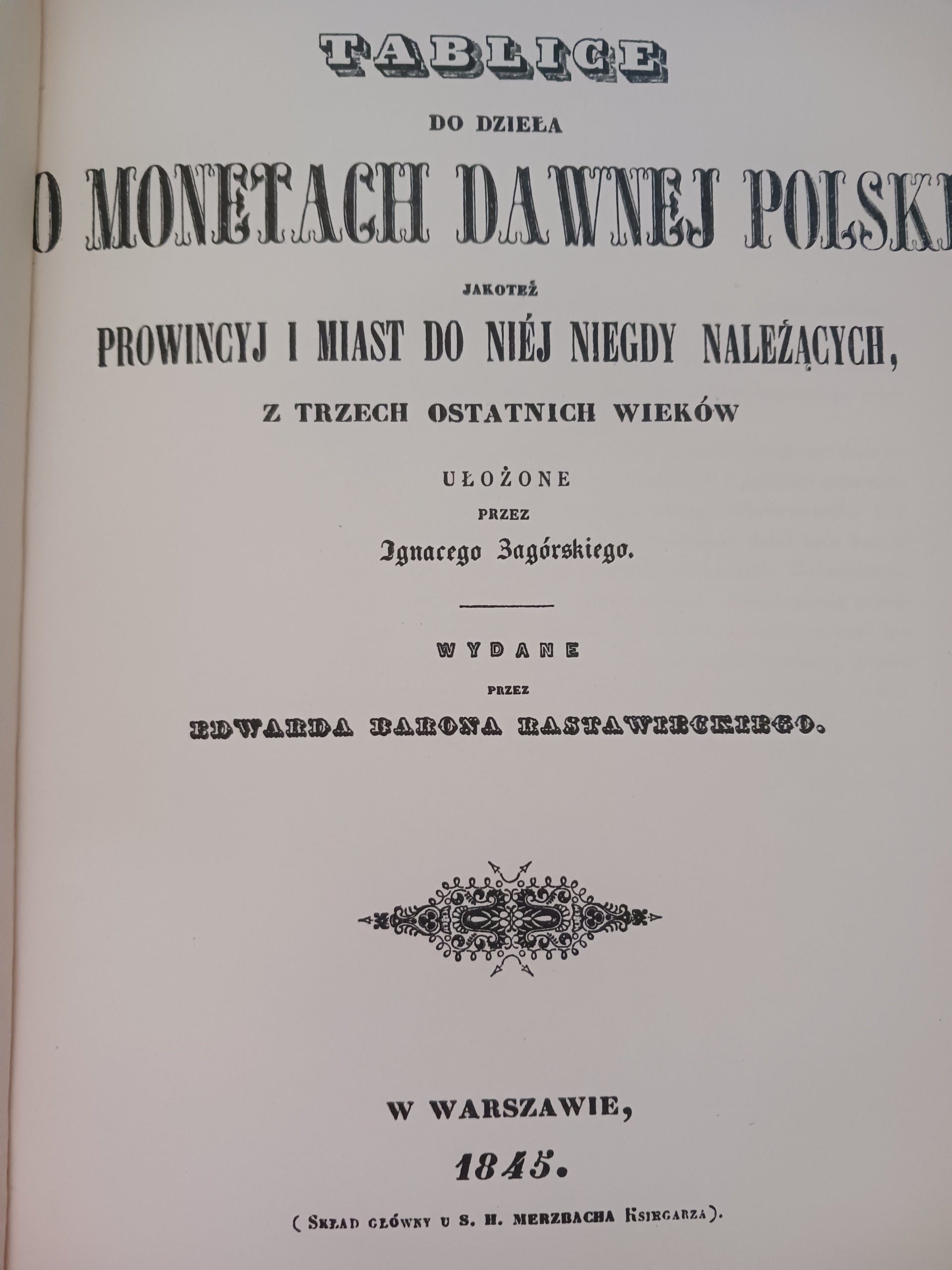 Monety dawnej Polski - tablice Ignacy Zagórski