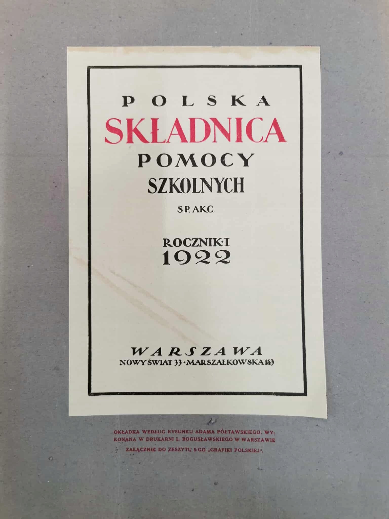 Grafika Polska. Miesięcznik, Zeszyt 5; MAJ 1922
