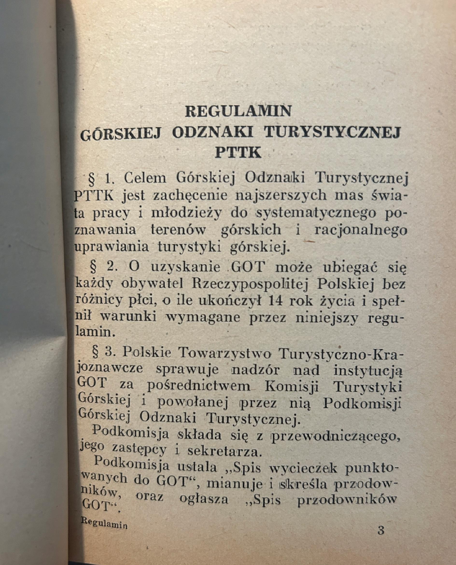 Regulamin Górskiej Odznaki Turystycznej. ABC górskiego turysty przedwojenna