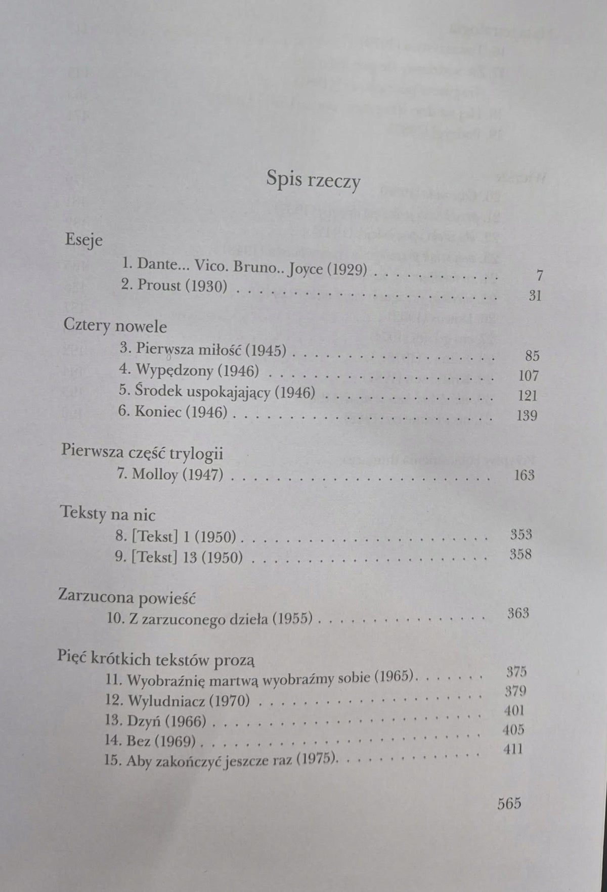 Utwory wybrane w przekładzie Antoniego Libery Samuel Beckett [KOMPLET]u