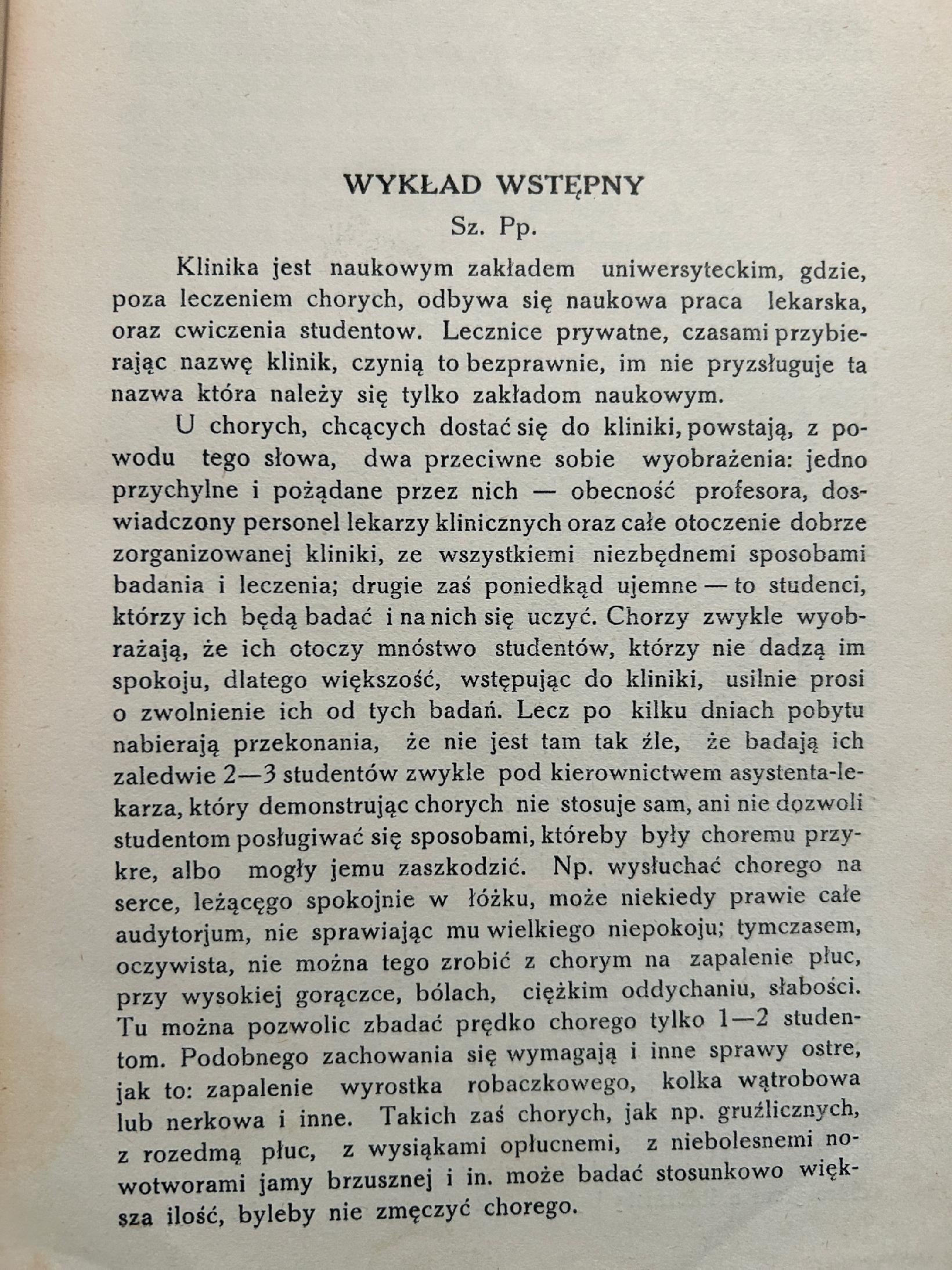 Wykłady kliniczne prof. Kazimierza Bujniewicza [1933 r.]