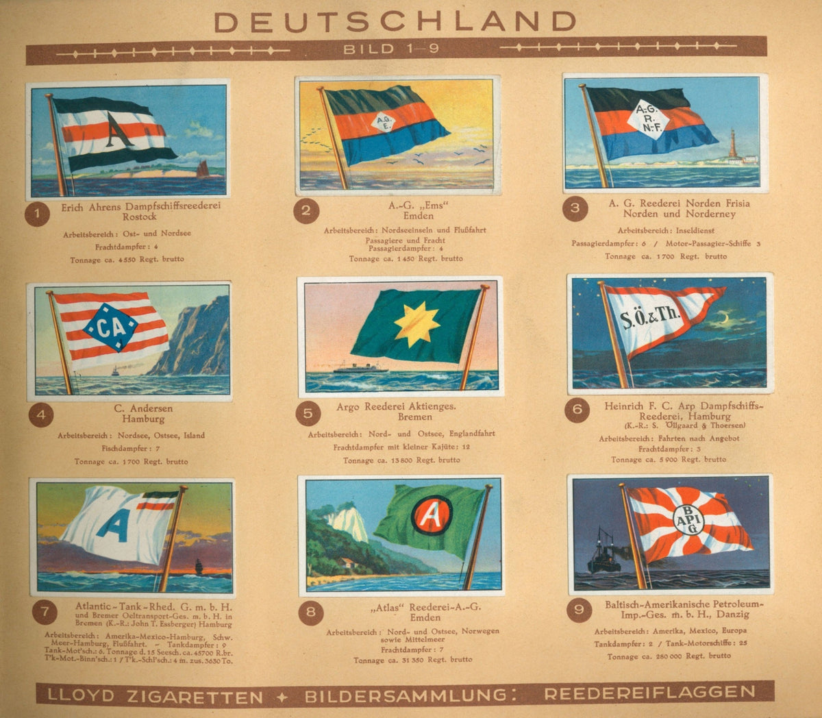 (album flag przedsiębiorstw żeglugowych) Lloyd Reedereiflaggen der (...)