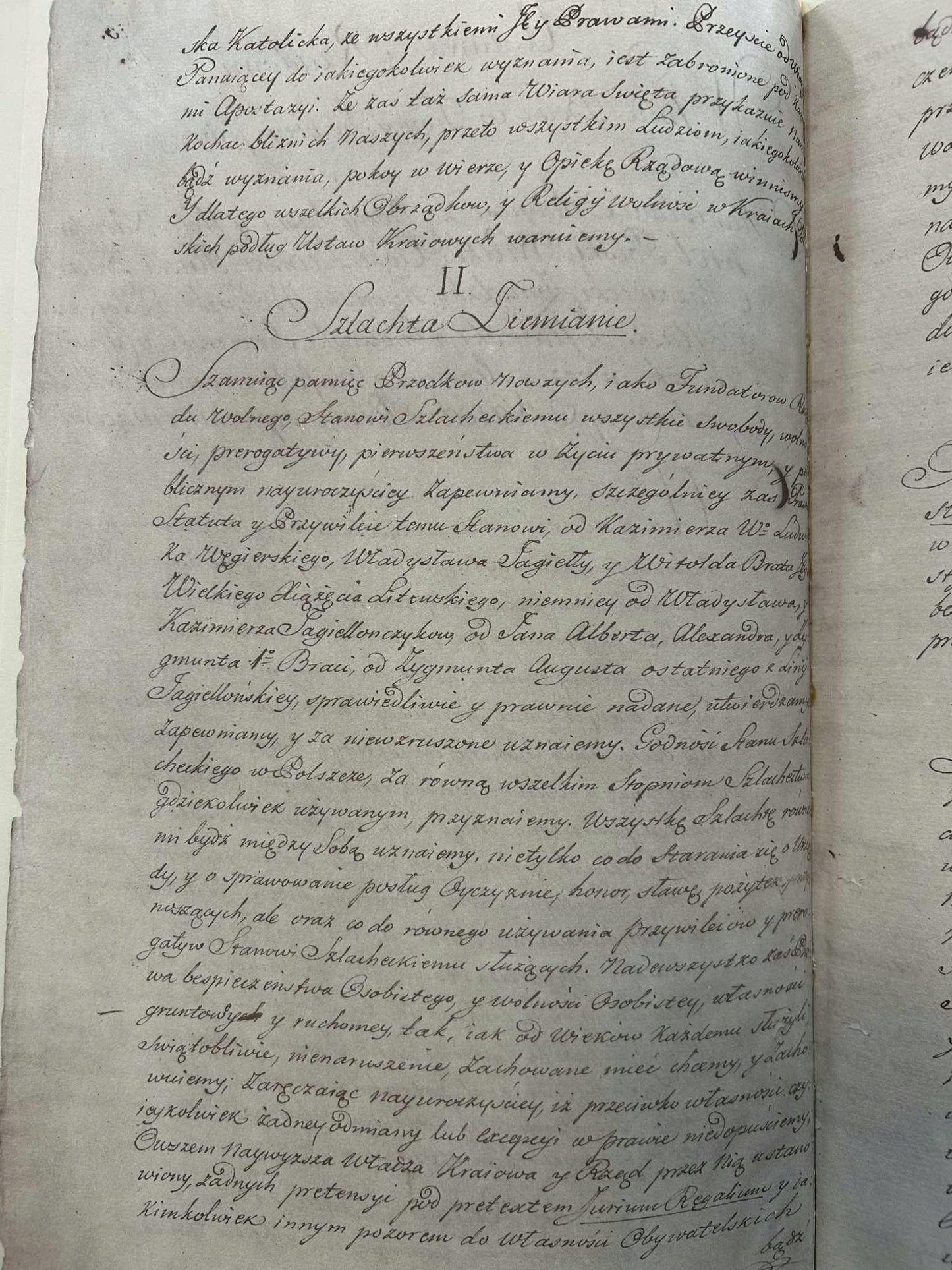 Konstytucja 3 maja 1791. Faksymile rękopisu z Archiwum Głównego Akt Dawnych