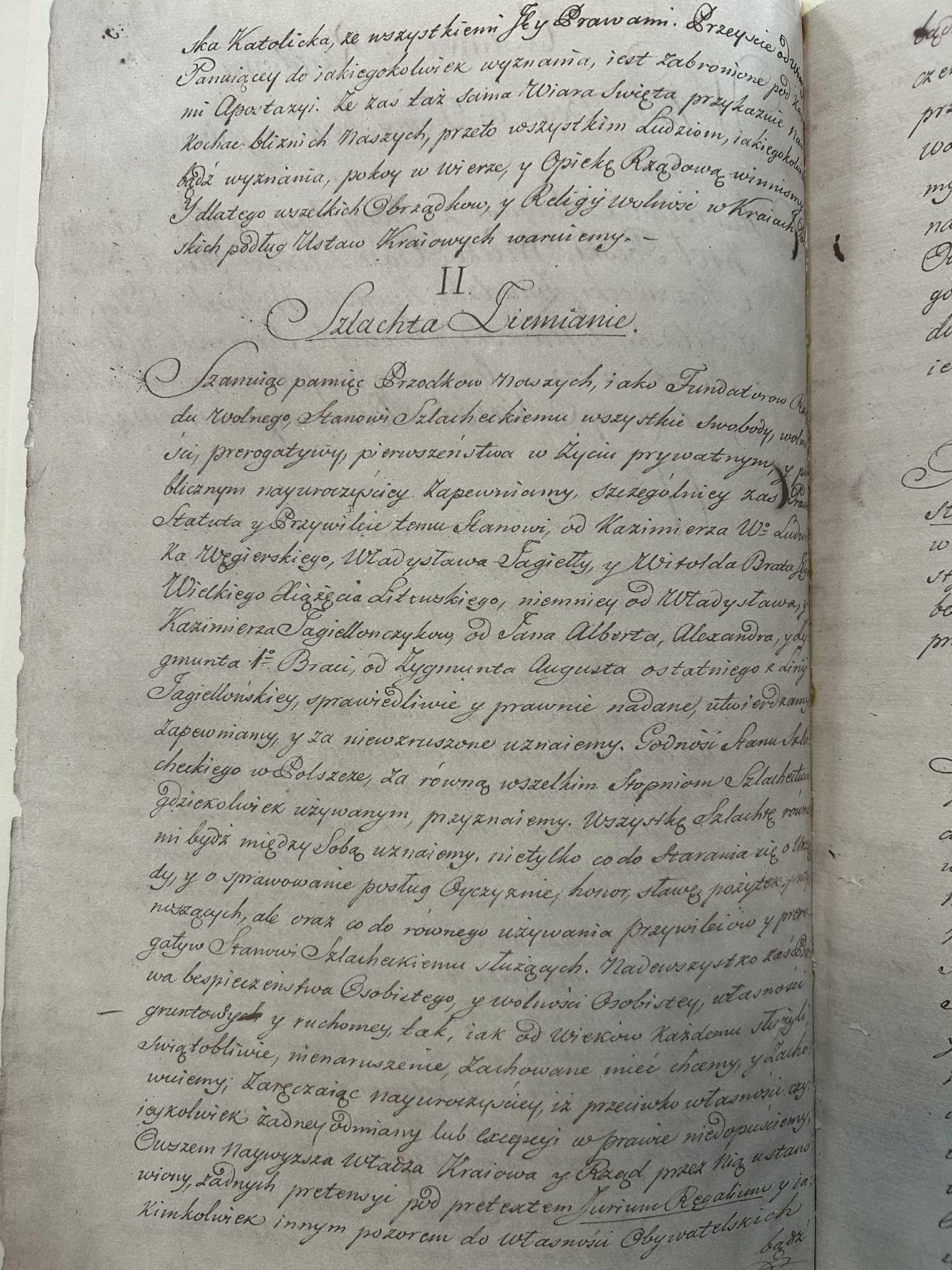 Konstytucja 3 maja 1791. Faksymile rękopisu z Archiwum Głównego Akt Dawnych