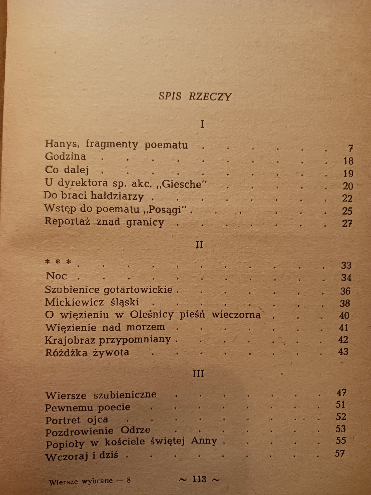 Wiersze wybrane Wilhelm Szewczyk