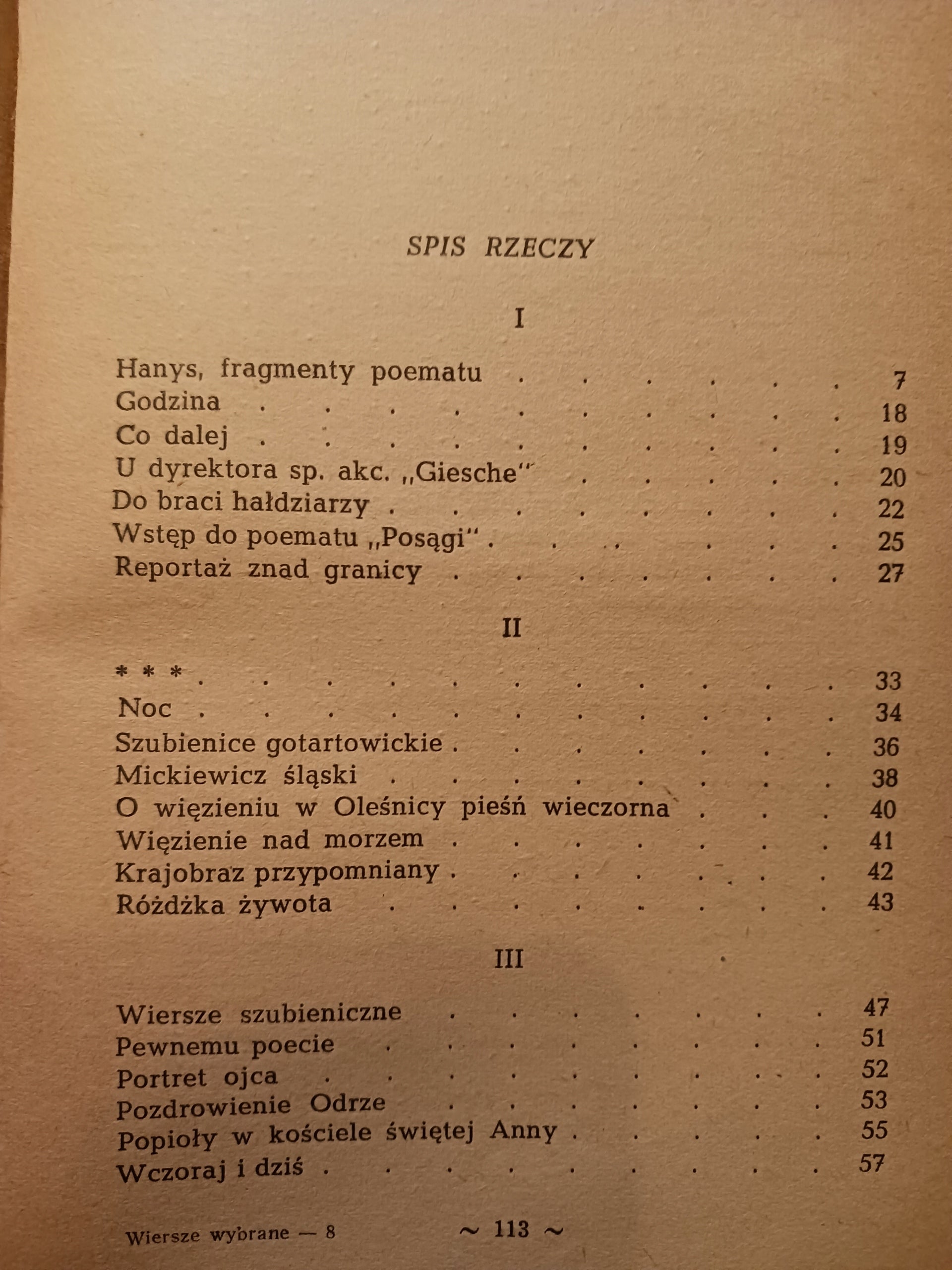 Wiersze wybrane Wilhelm Szewczyk