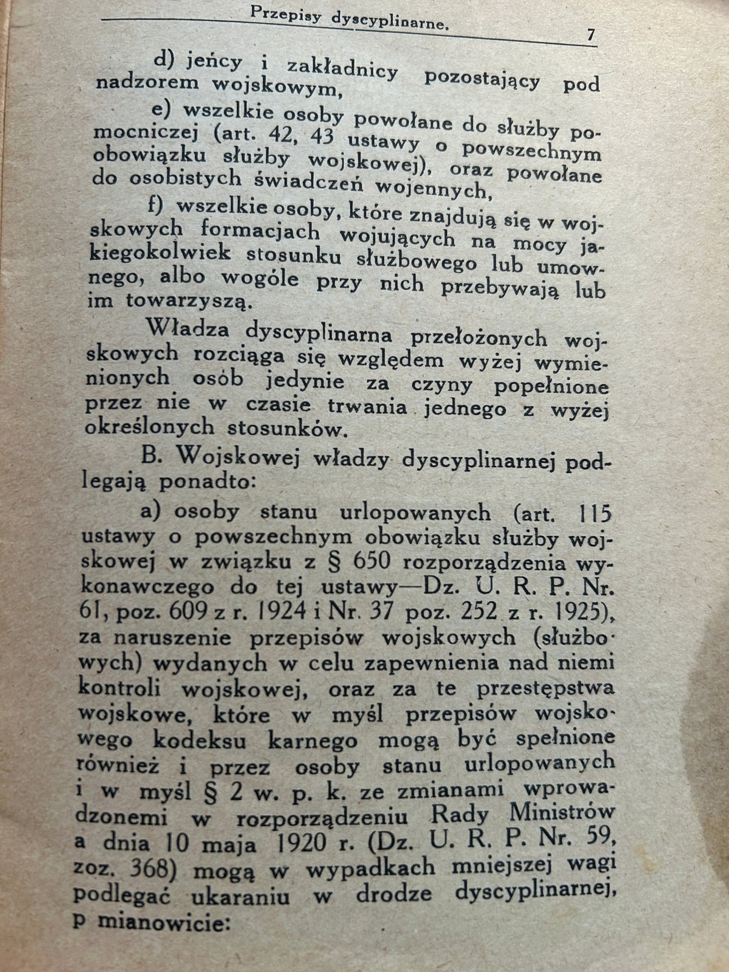 Regulamin służby wewnętrznej Część IV: przepisy dyscyplinarne