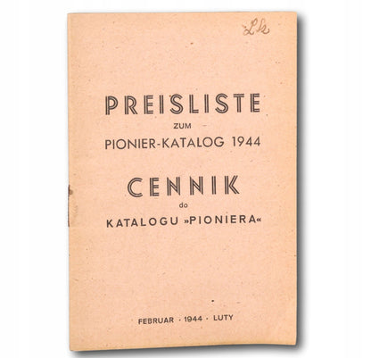 Cennik do katalogu Pioniera [Luty 1944]