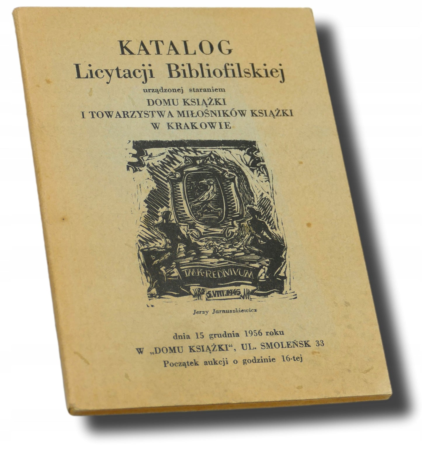 Katalog Licytacji Bibliofilskiej, 1956