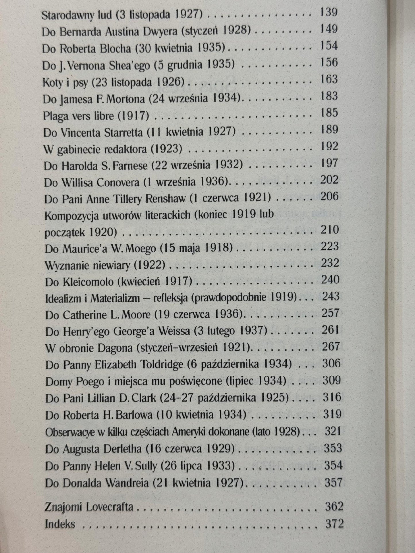 Koszmary i fantazje Listy i eseje H.P. Lovecraft