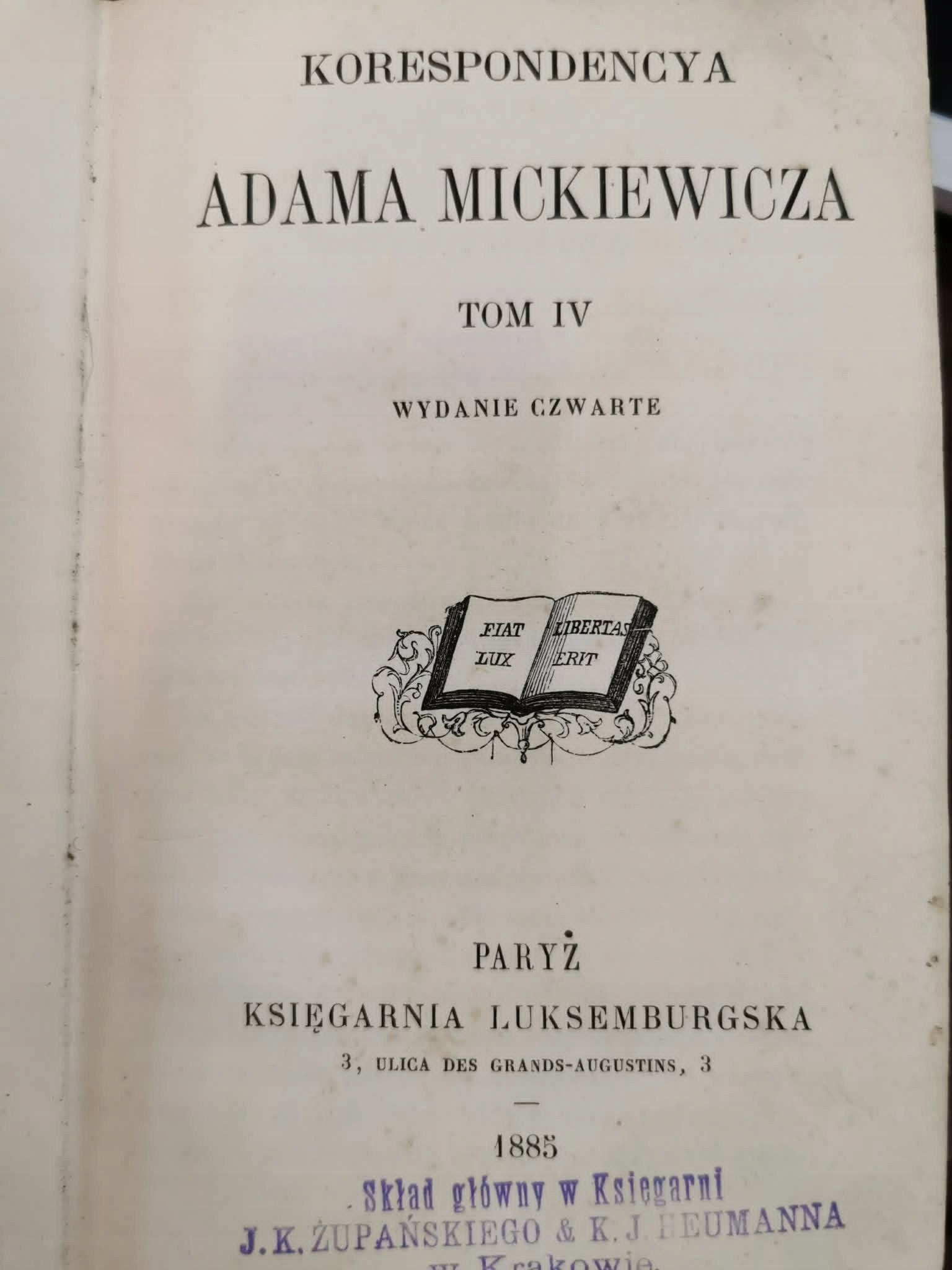 Korespondencja Adama Mickiewicza t. IV [1885]