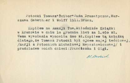 Ścibor. Baśń dramatyczna z drugiej połowy XVI wieku Tomasz Potocki [I wyd.]