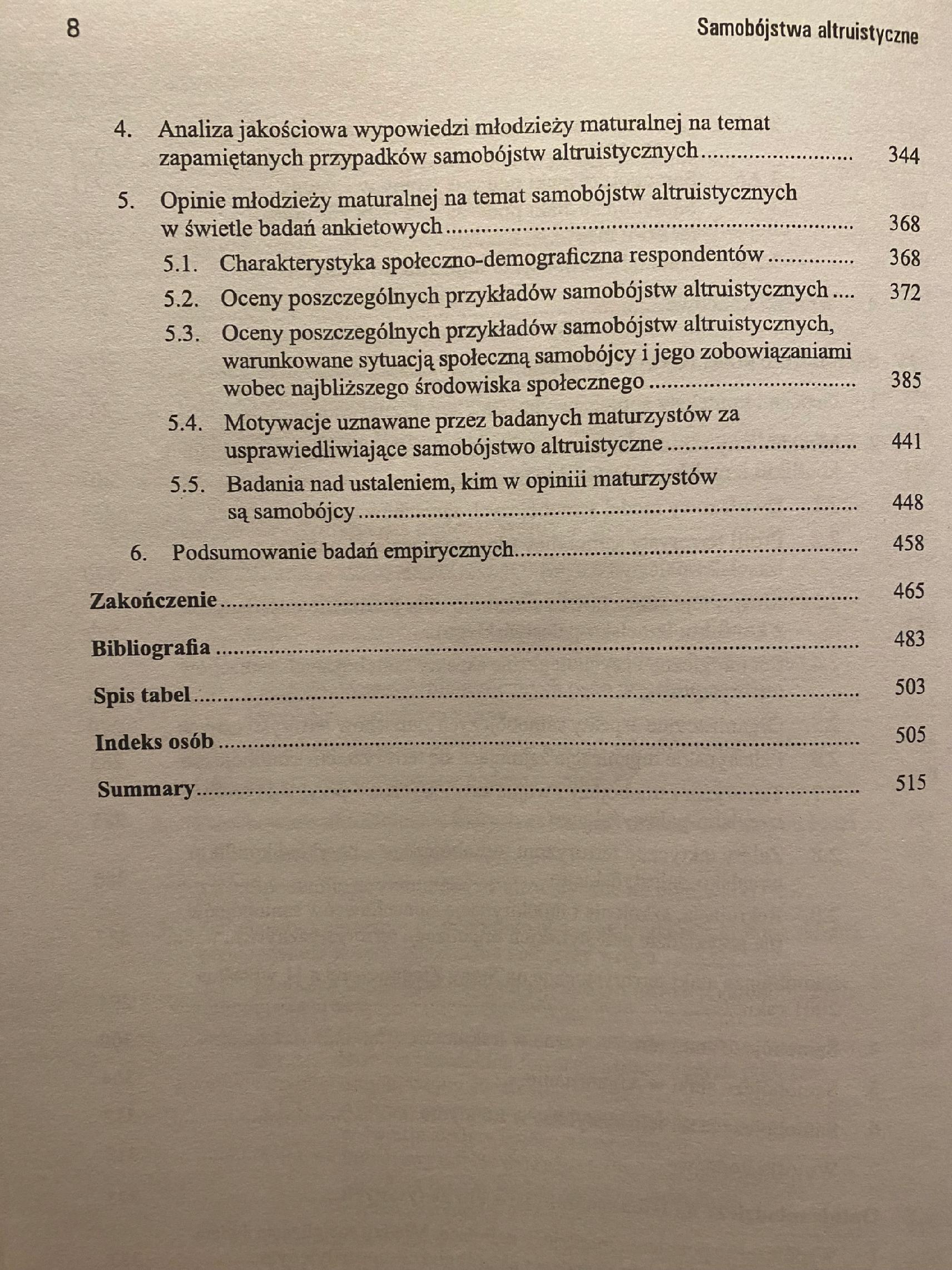 Samobójstwa altruistyczne Adam Czabański