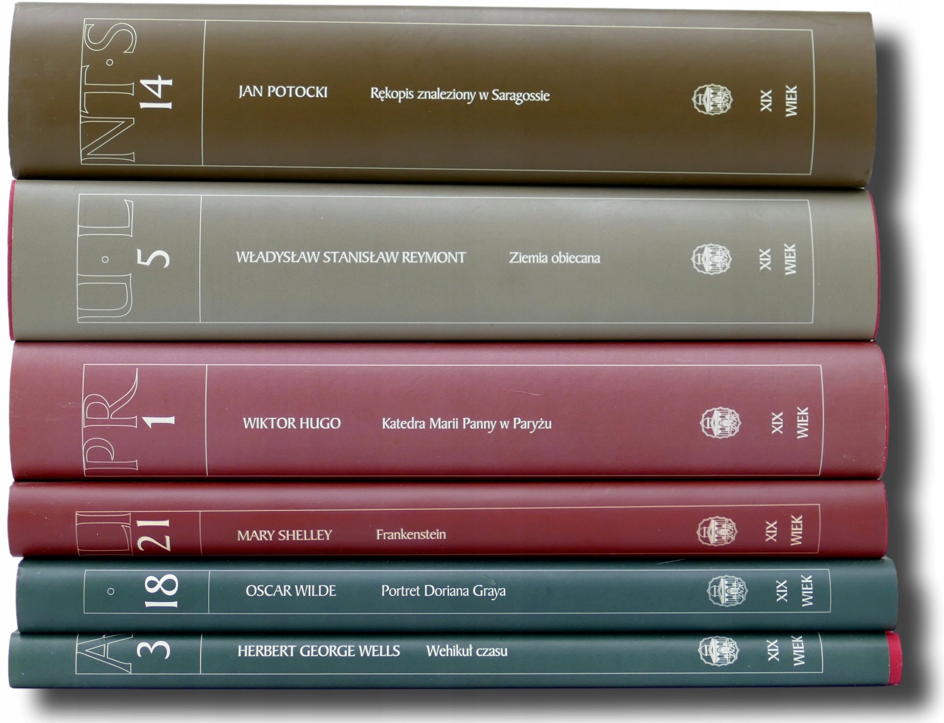 Zestaw x6 Oscar Wilde, Mary Shelley, Wiktor Hugo, Jan Potocki, Herbert