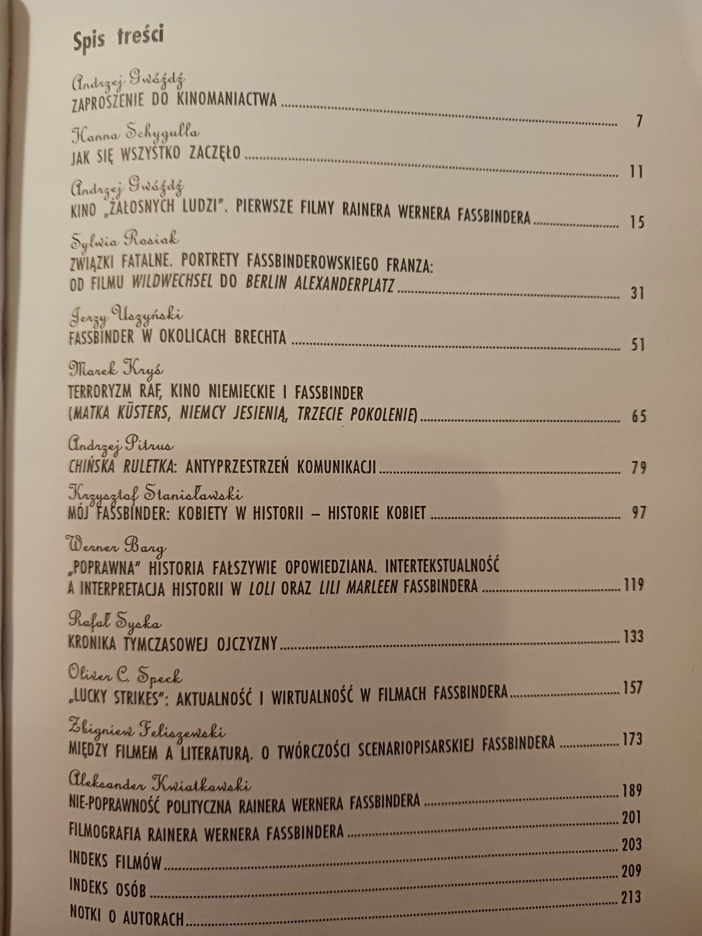 Filmorób, czyli kino nieustające Rainera Wernera Fassbindera red. A. Gwóźdź