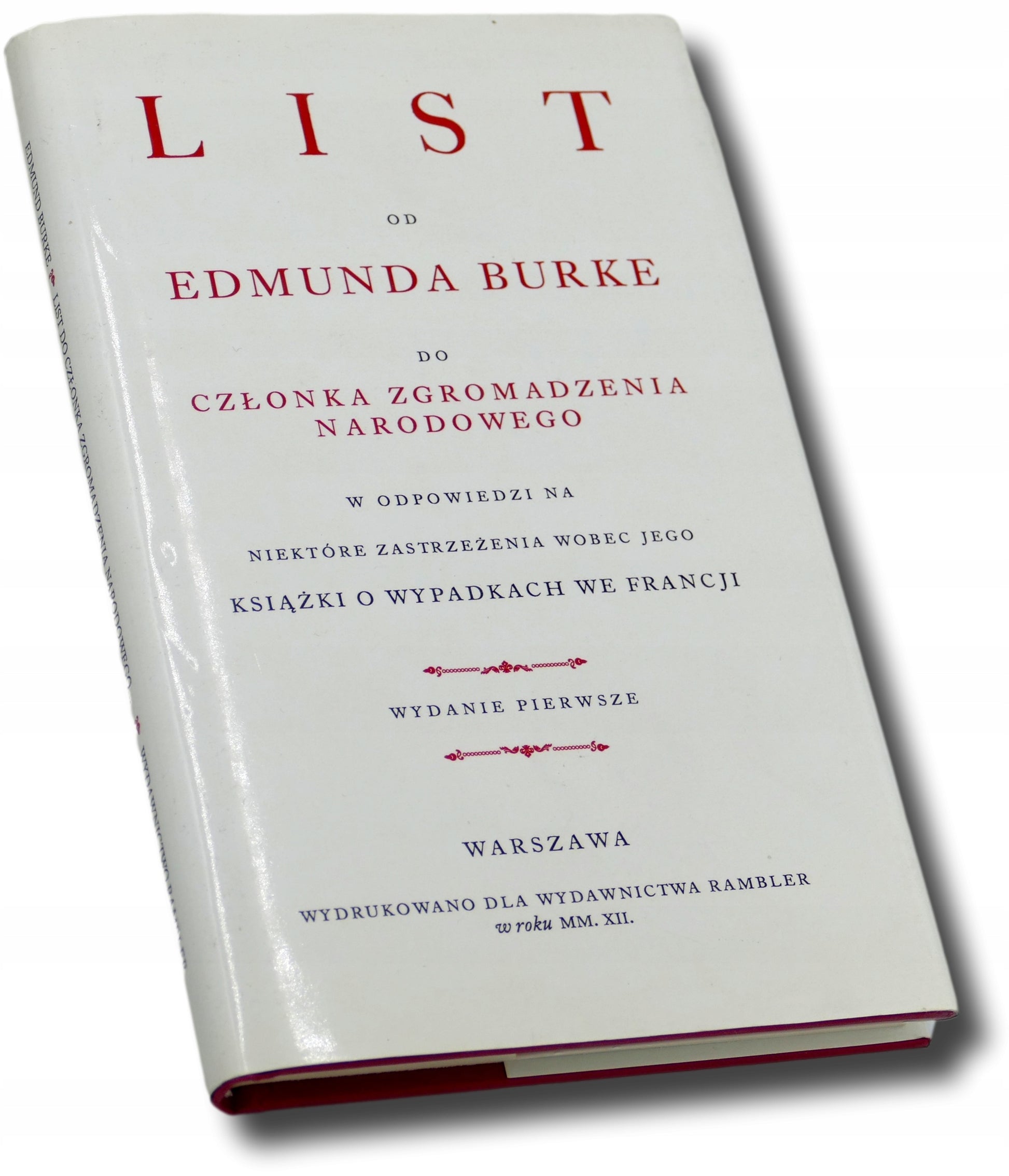 List Od Edmunda Burke Do Członka Zgromadzenia Narodowego