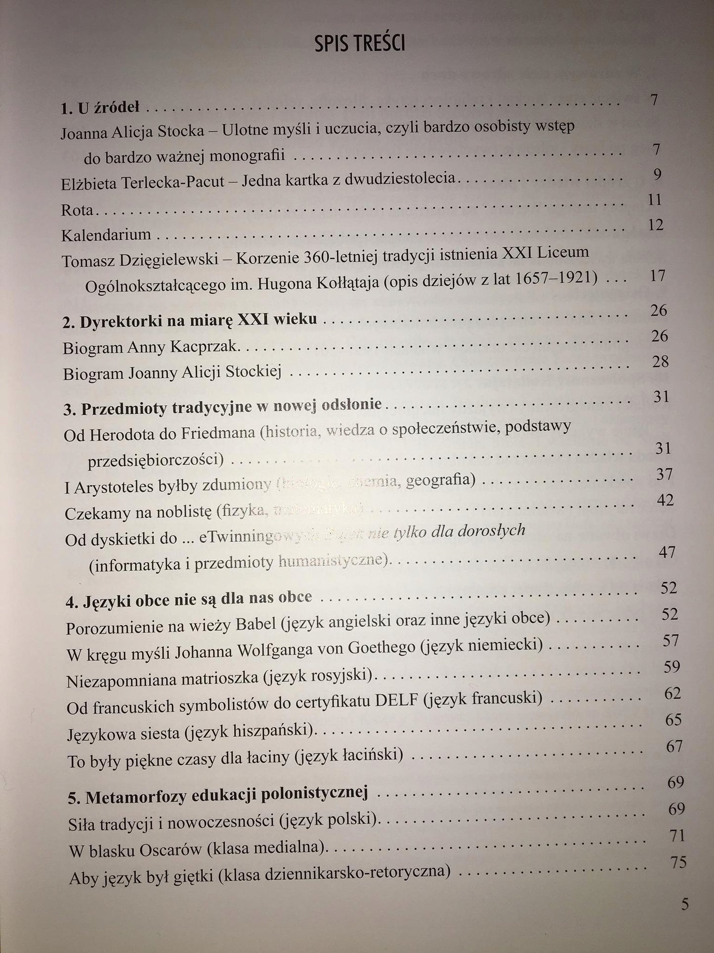 Zarys Historii II Miejskiego Gimnazjum i XXI Lic. Og. im. Hugona Kołłątaja