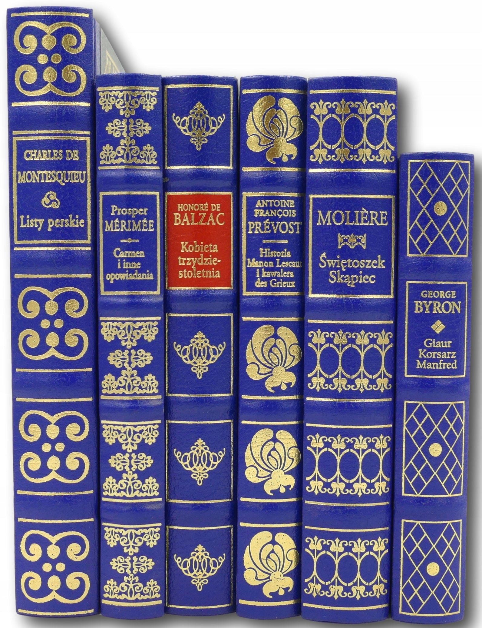 Byron, Molière, Prévost, Balzac, Mérimée, Monstesquieu - 6x Tomów